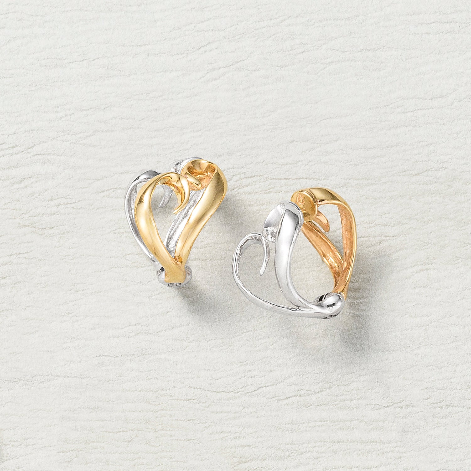 K10イヤリング(ピアリング/リバーシブル/コンビカラー)《25C70126》