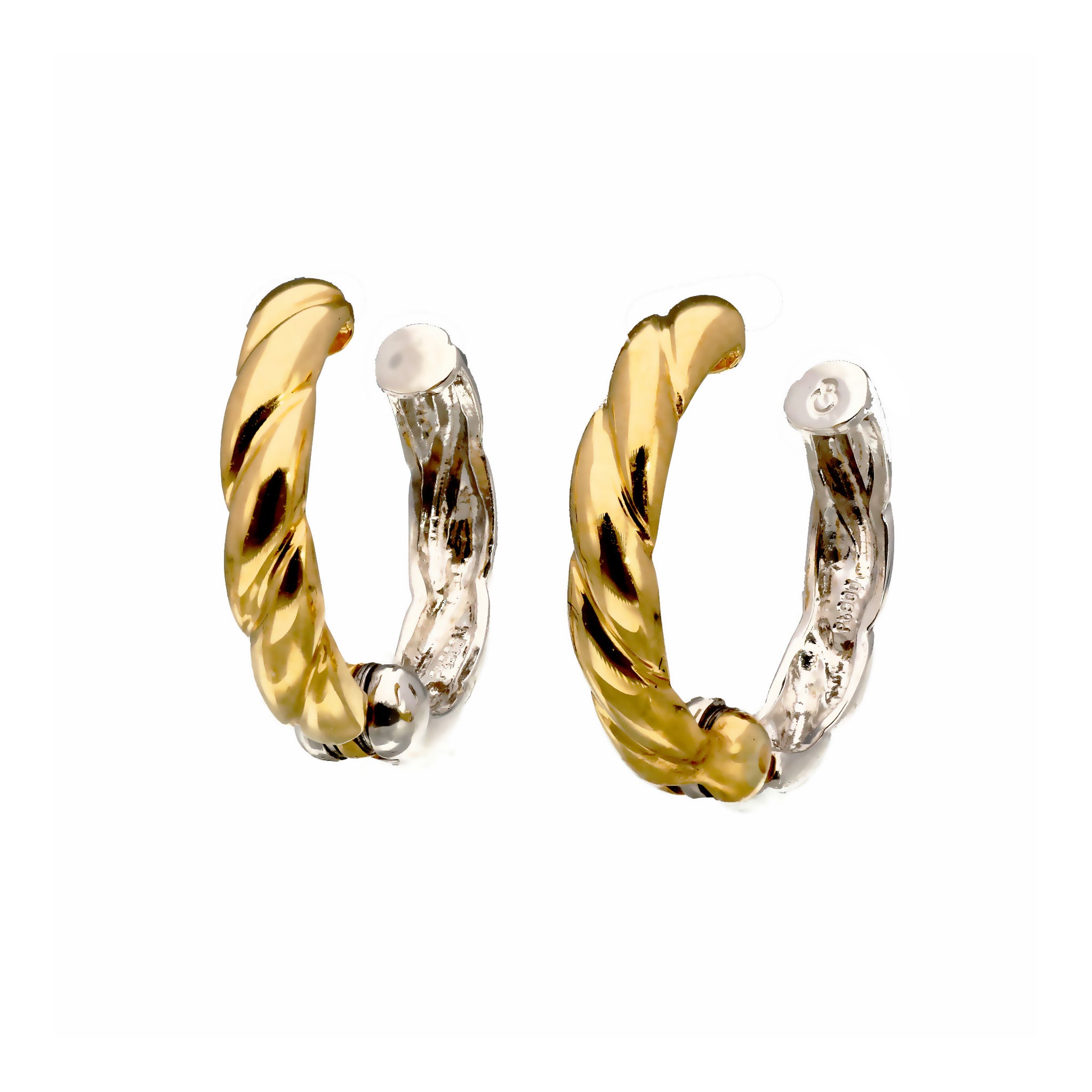 K10イヤリング(ピアリング/リバーシブル/コンビカラー)《25C70127》