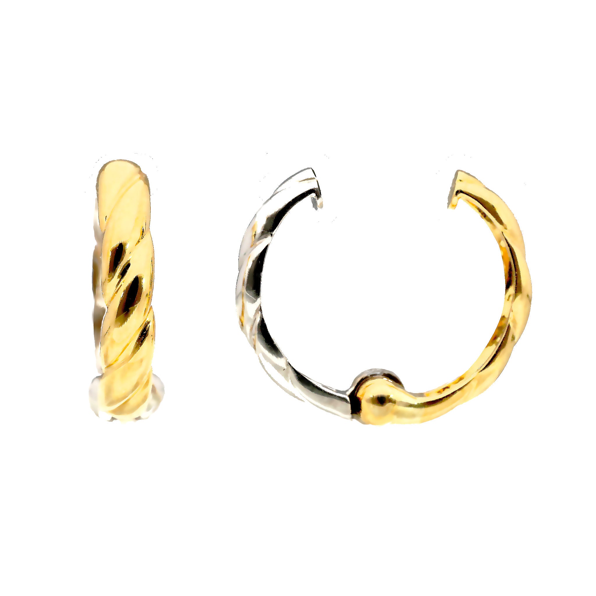 K10イヤリング(ピアリング/リバーシブル/コンビカラー)《25C70127》