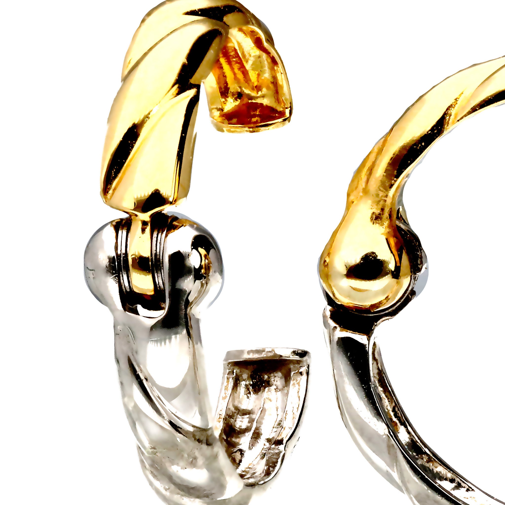 K10イヤリング(ピアリング/リバーシブル/コンビカラー)《25C70127》