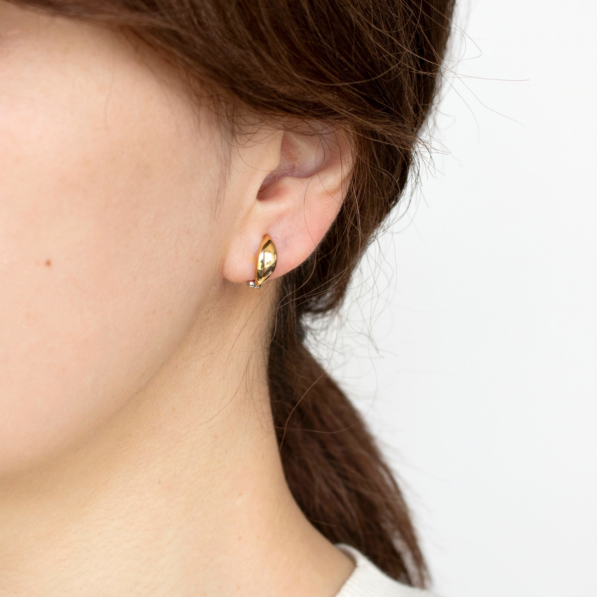 K10イヤリング(ピアリング/リバーシブル/コンビカラー)《25C70128》