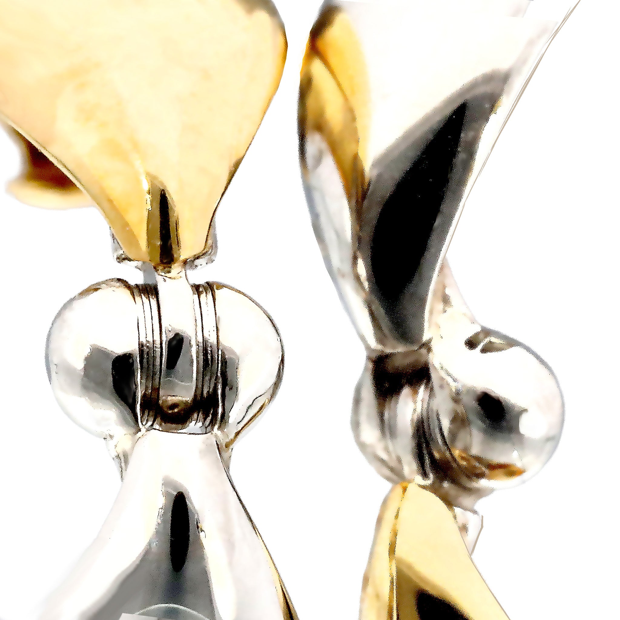 K10イヤリング(ピアリング/リバーシブル/コンビカラー)《25C70128》