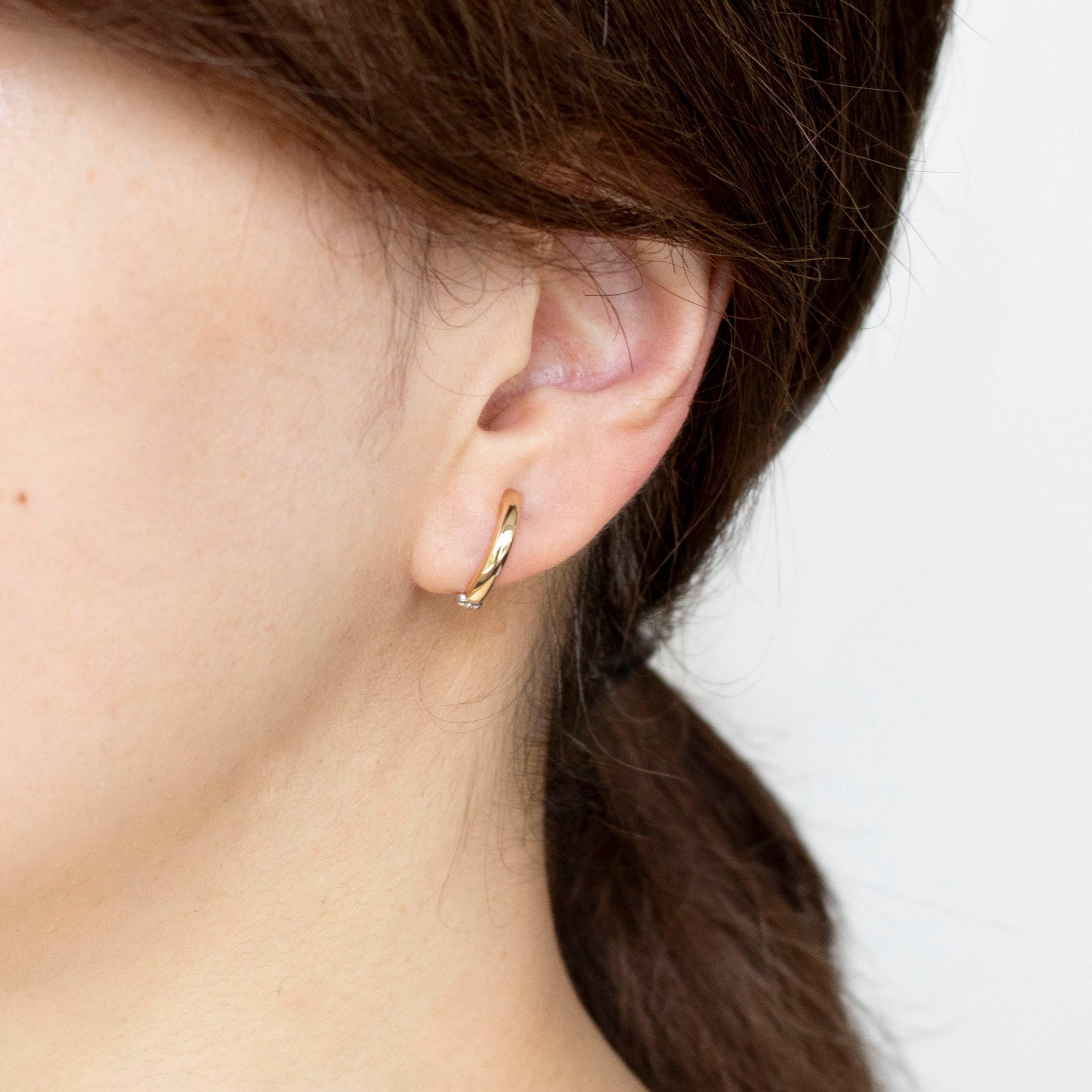 K10イヤリング(ピアリング/リバーシブル/コンビカラー)《25C70129》