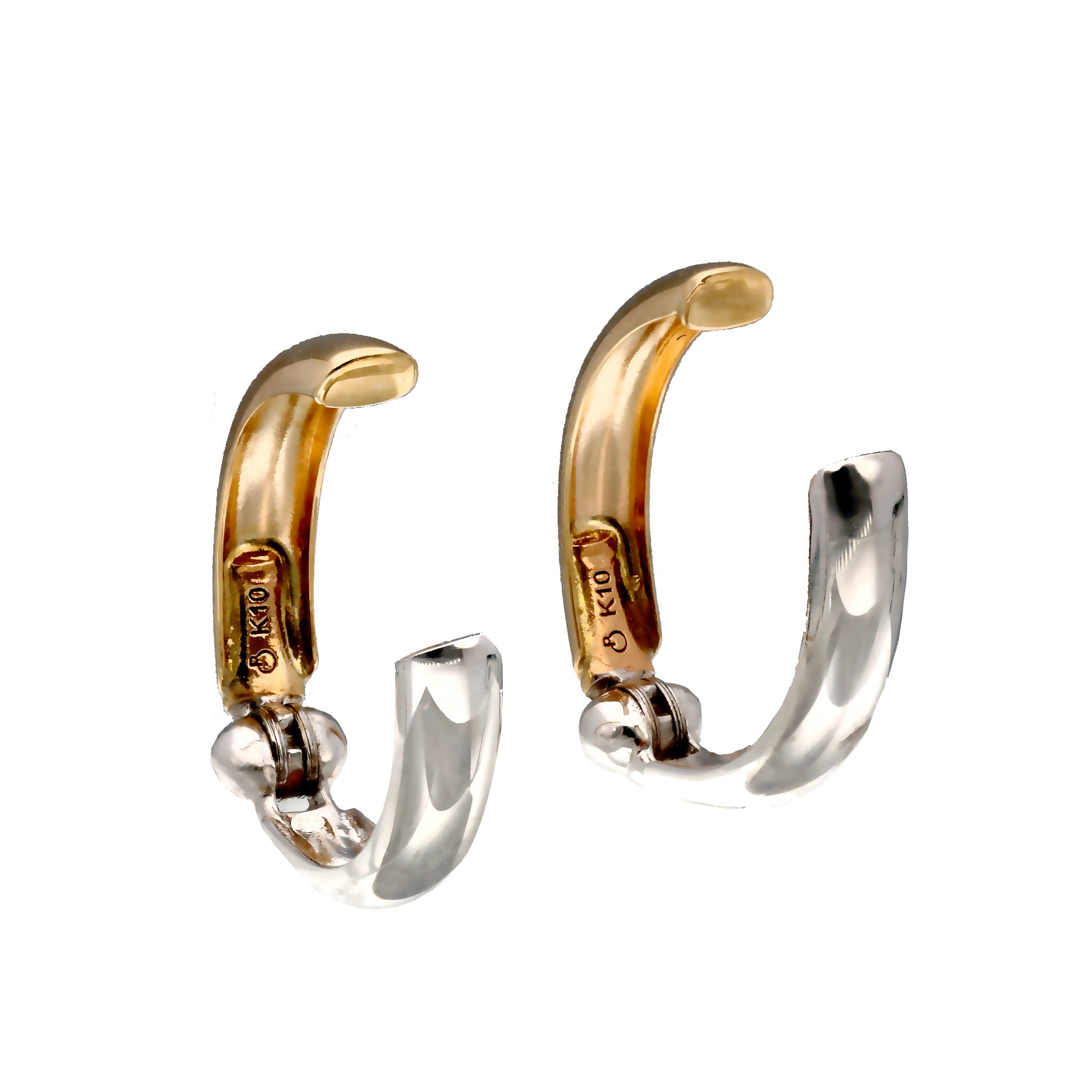 K10イヤリング(ピアリング/リバーシブル/コンビカラー)《25C70129》