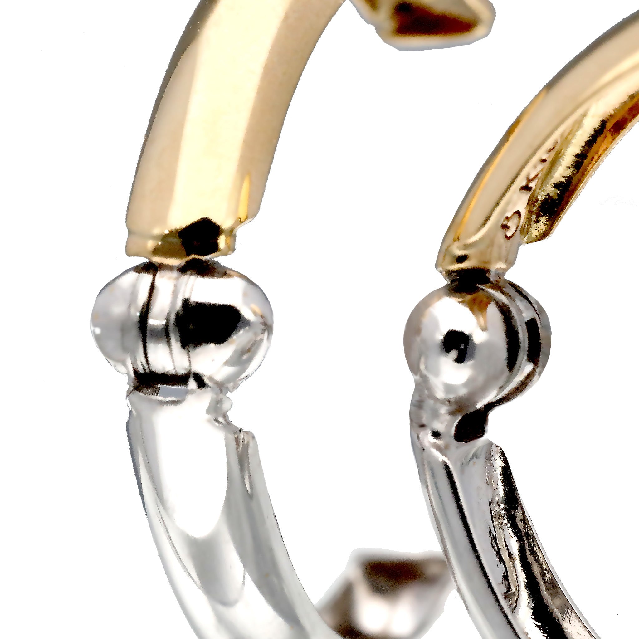 K10イヤリング(ピアリング/リバーシブル/コンビカラー)《25C70129》