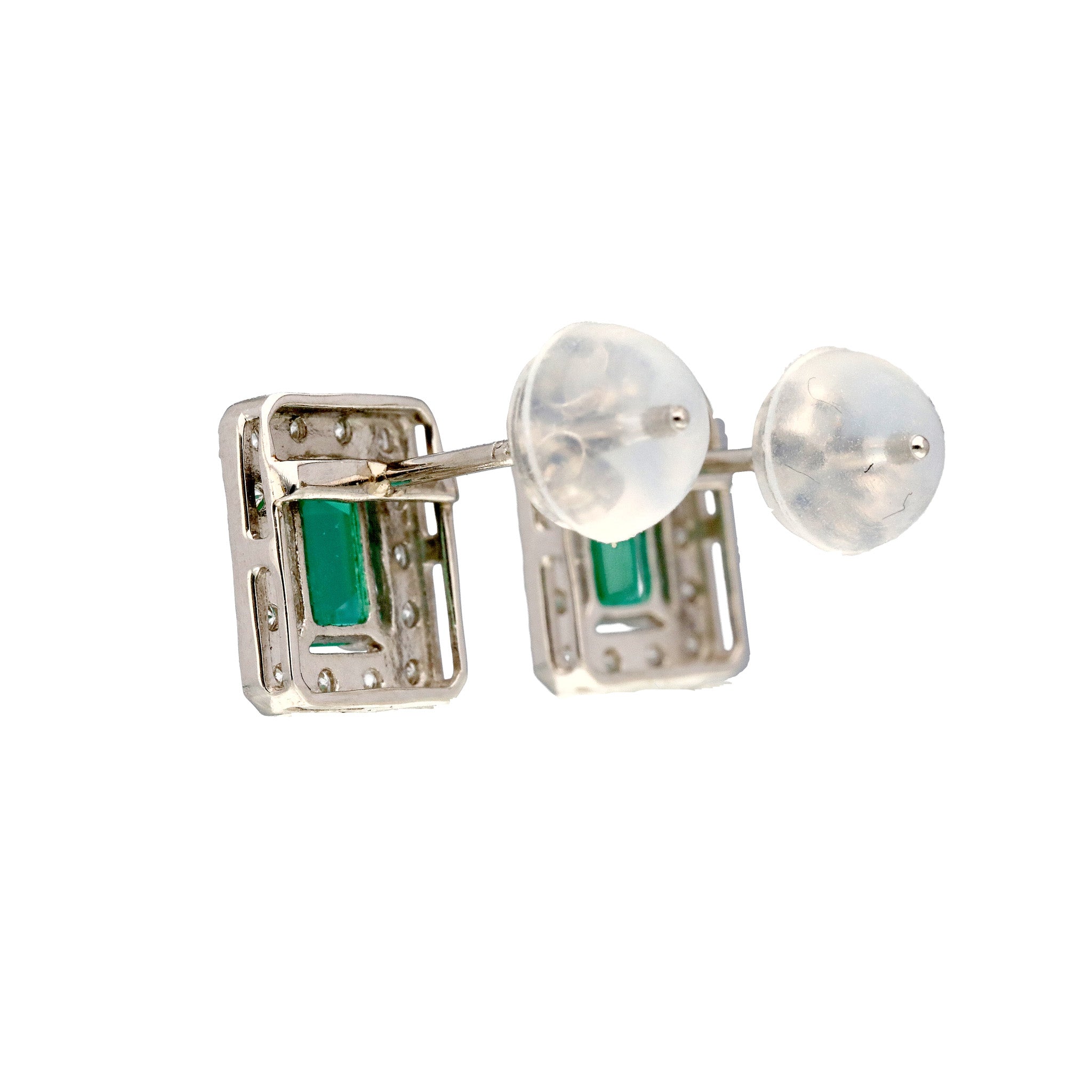 【限定1点】エメラルド/ダイヤモンド プラチナピアス(5月誕生石/鑑別書付)《25C80109》
