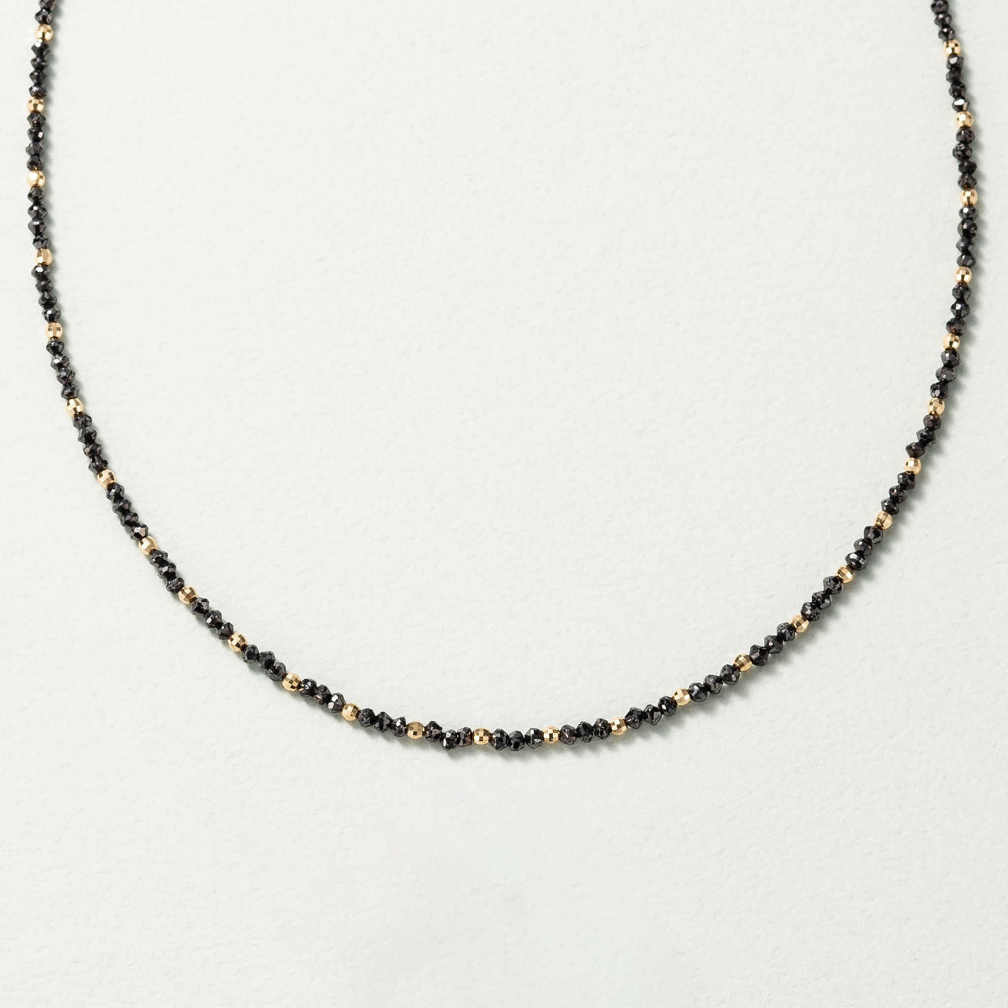 ブラックダイヤモンド K18ネックレス(計8.00カラット/4月誕生石