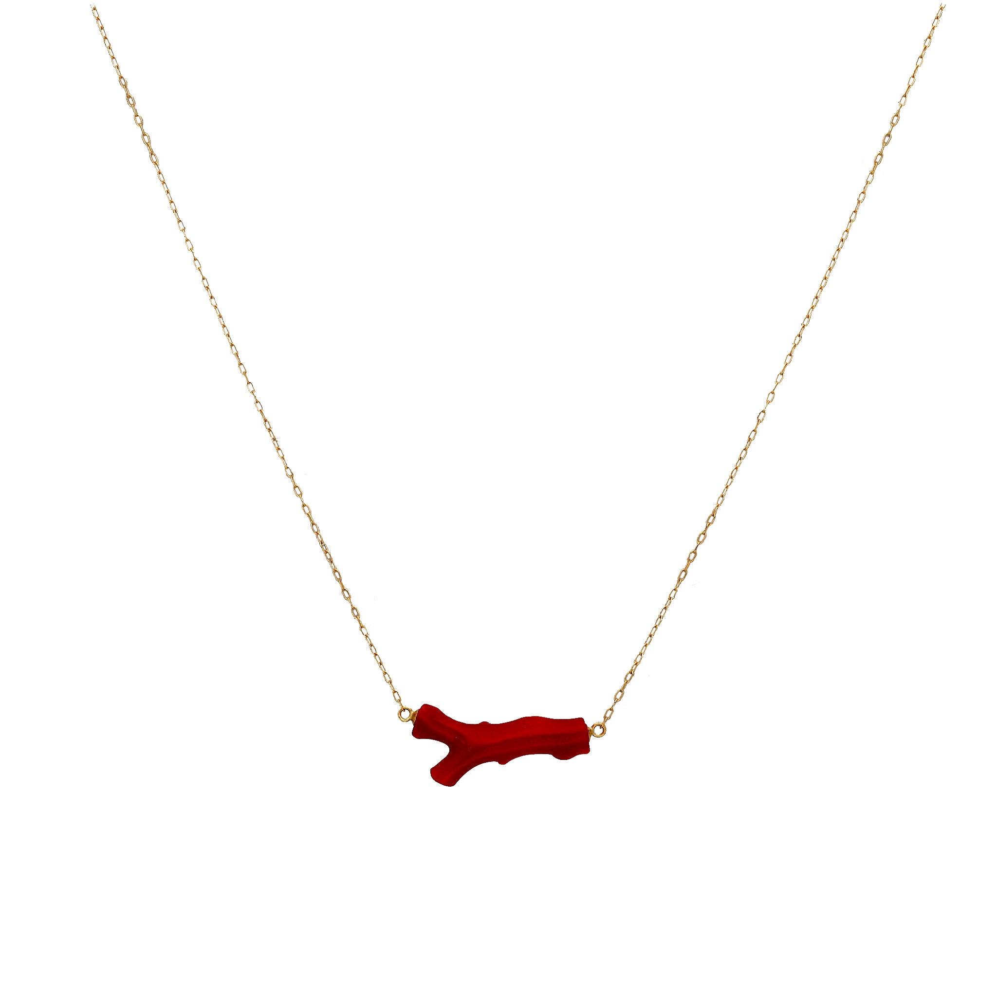 珊瑚(さんご) K18ネックレス(3月誕生石)《25C80118》