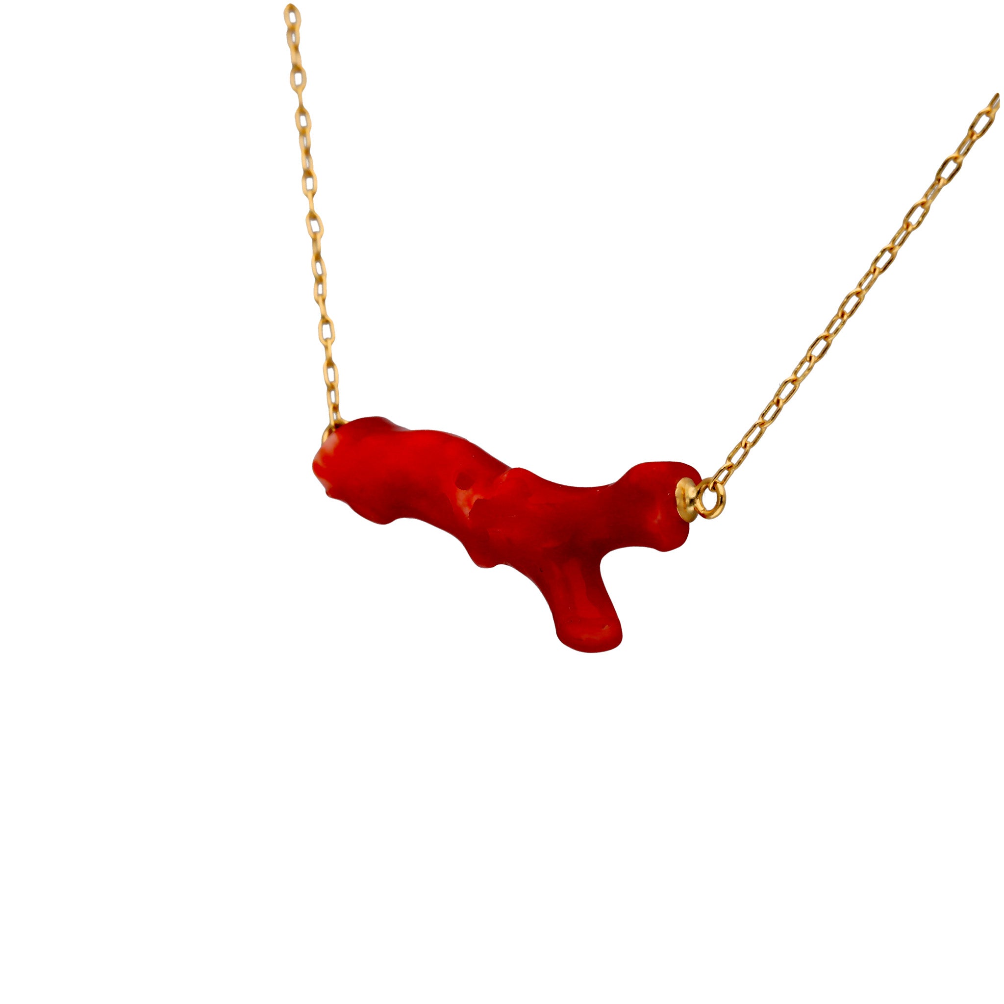 珊瑚(さんご) K18ネックレス(3月誕生石)《25C80118》