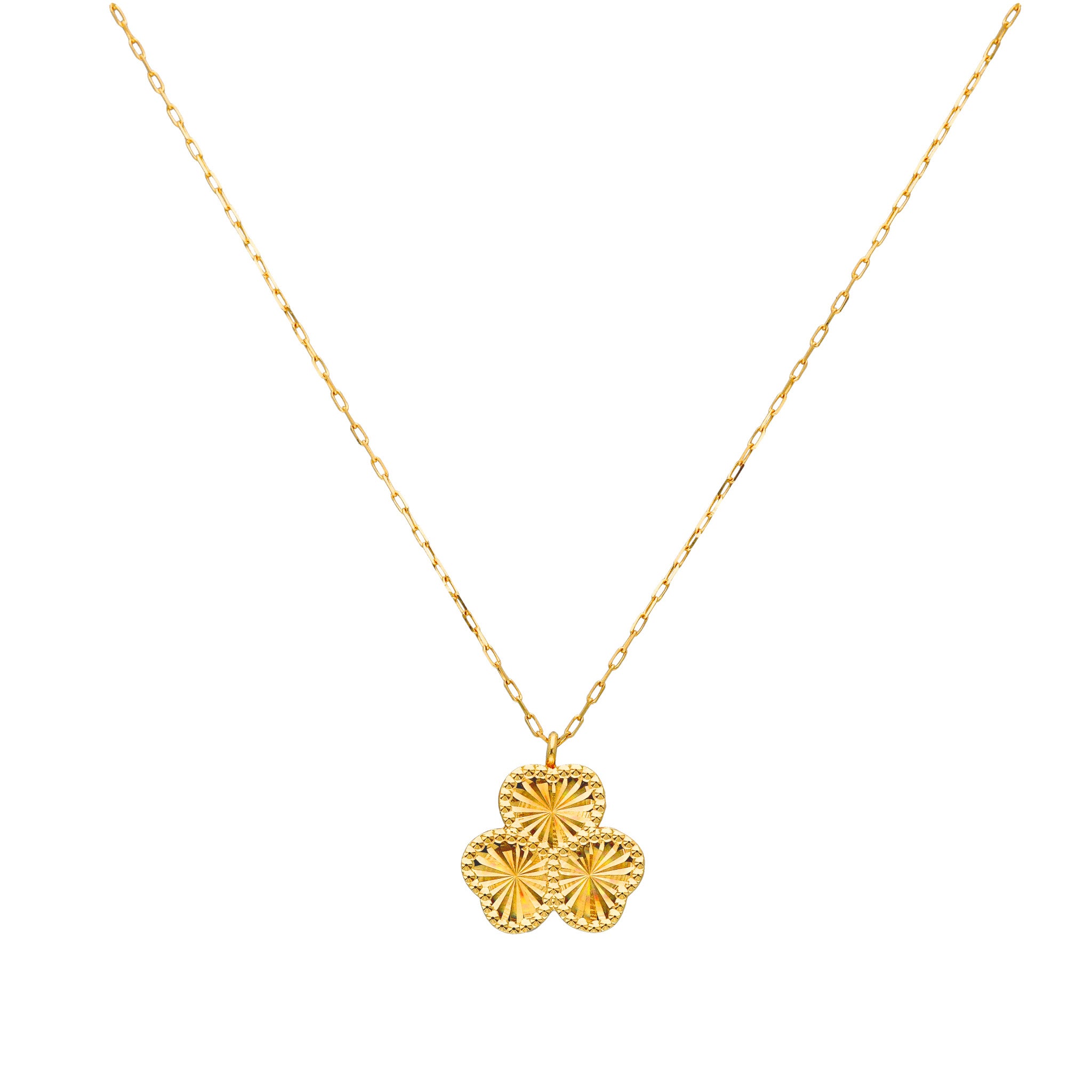 K18ネックレス(クローバーモチーフ)《25C80120》