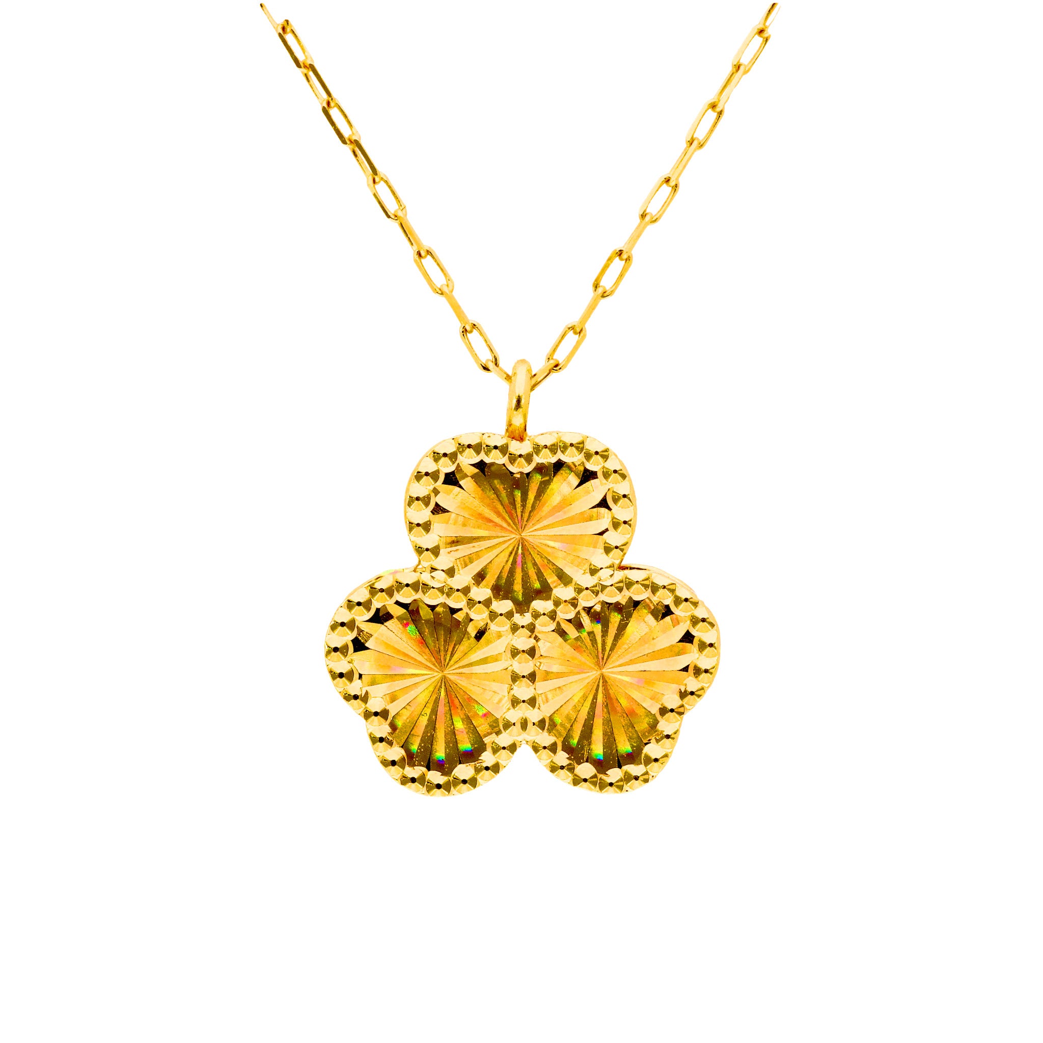 K18ネックレス(クローバーモチーフ)《25C80120》