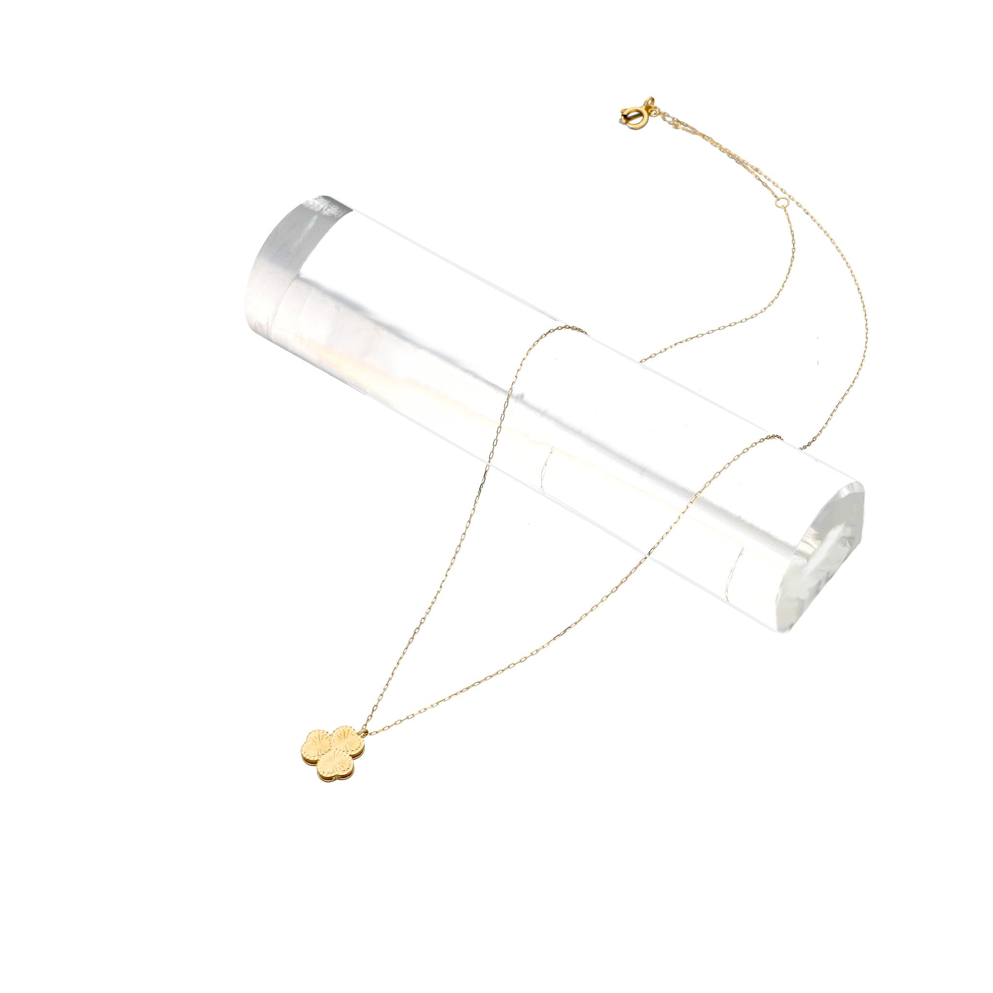 K18ネックレス(クローバーモチーフ)《25C80120》