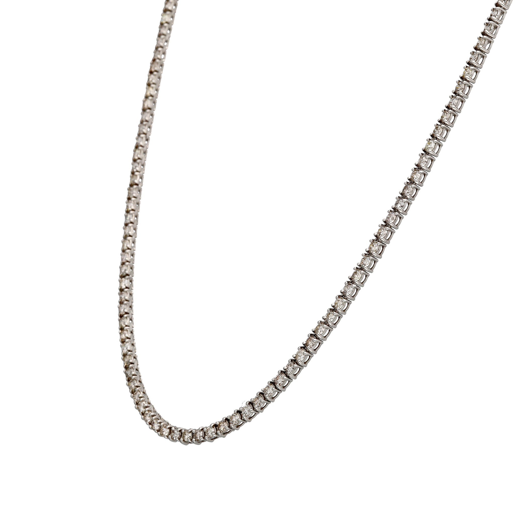 【限定1点】ダイヤモンド プラチナネックレス(計5.0カラット/テニス/鑑別書付/4月誕生石)《25C80123》