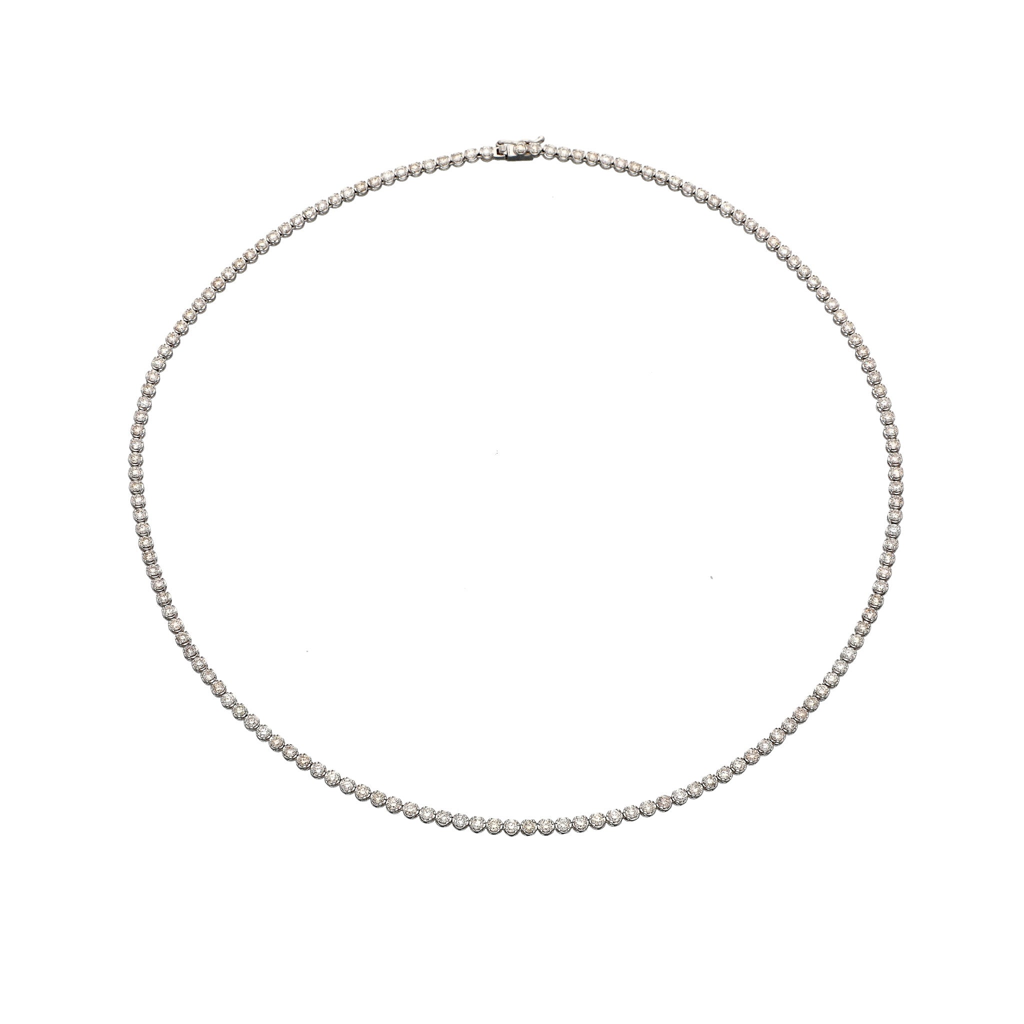 【限定1点】ダイヤモンド プラチナネックレス(計5.0カラット/テニス/鑑別書付/4月誕生石)《25C80123》