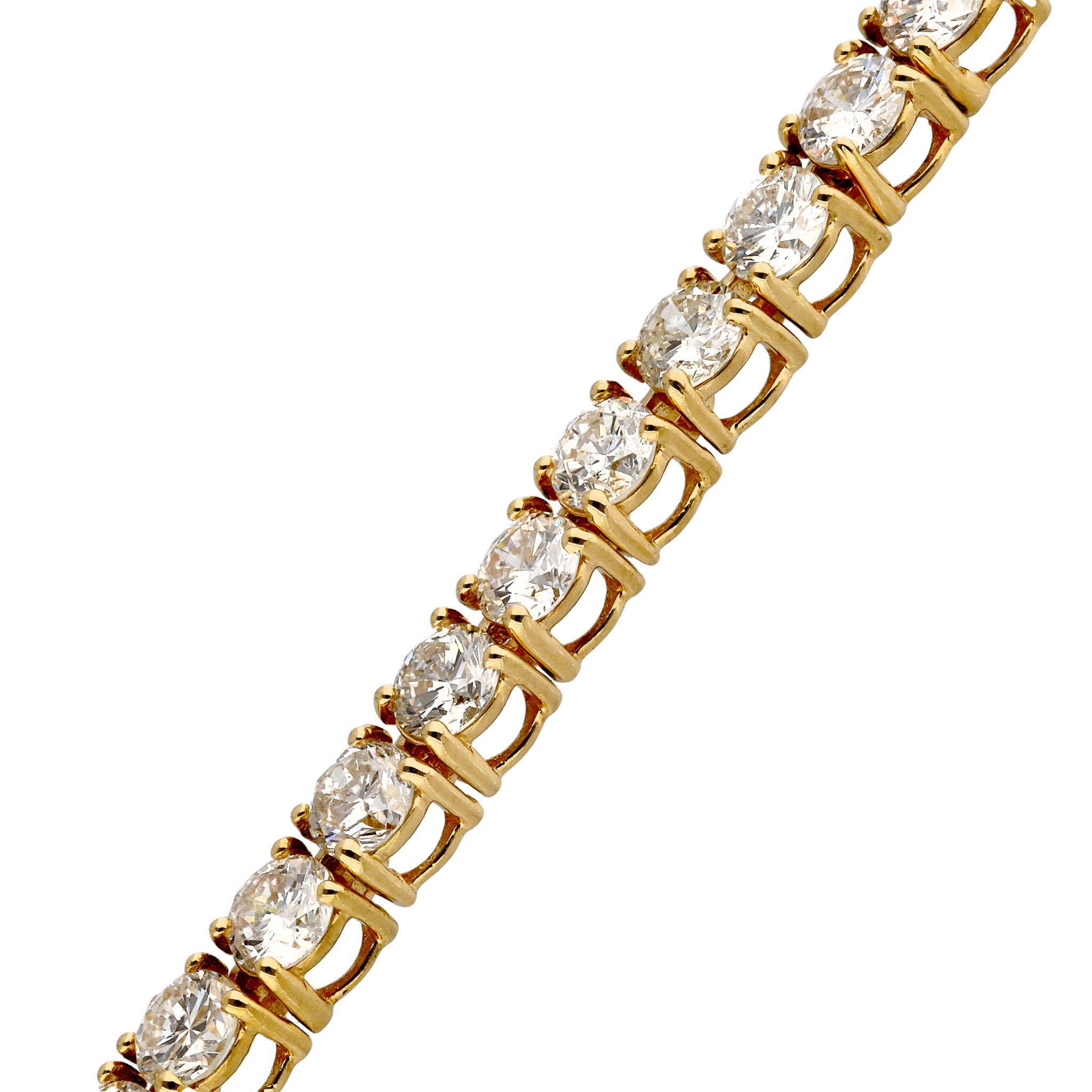 【限定1点】ダイヤモンド K18ネックレス(計10.0カラット/テニス/鑑別書付/4月誕生石)《25C80124》