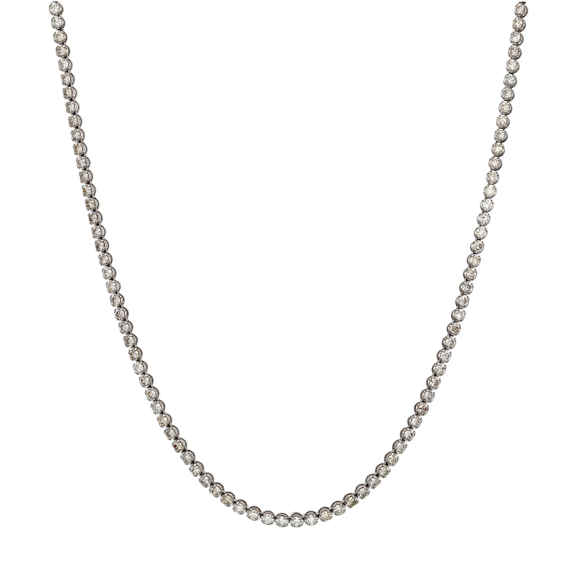 【限定1点】ダイヤモンド プラチナネックレス(計10.0カラット/テニス/鑑別書付/4月誕生石)《25C80125》