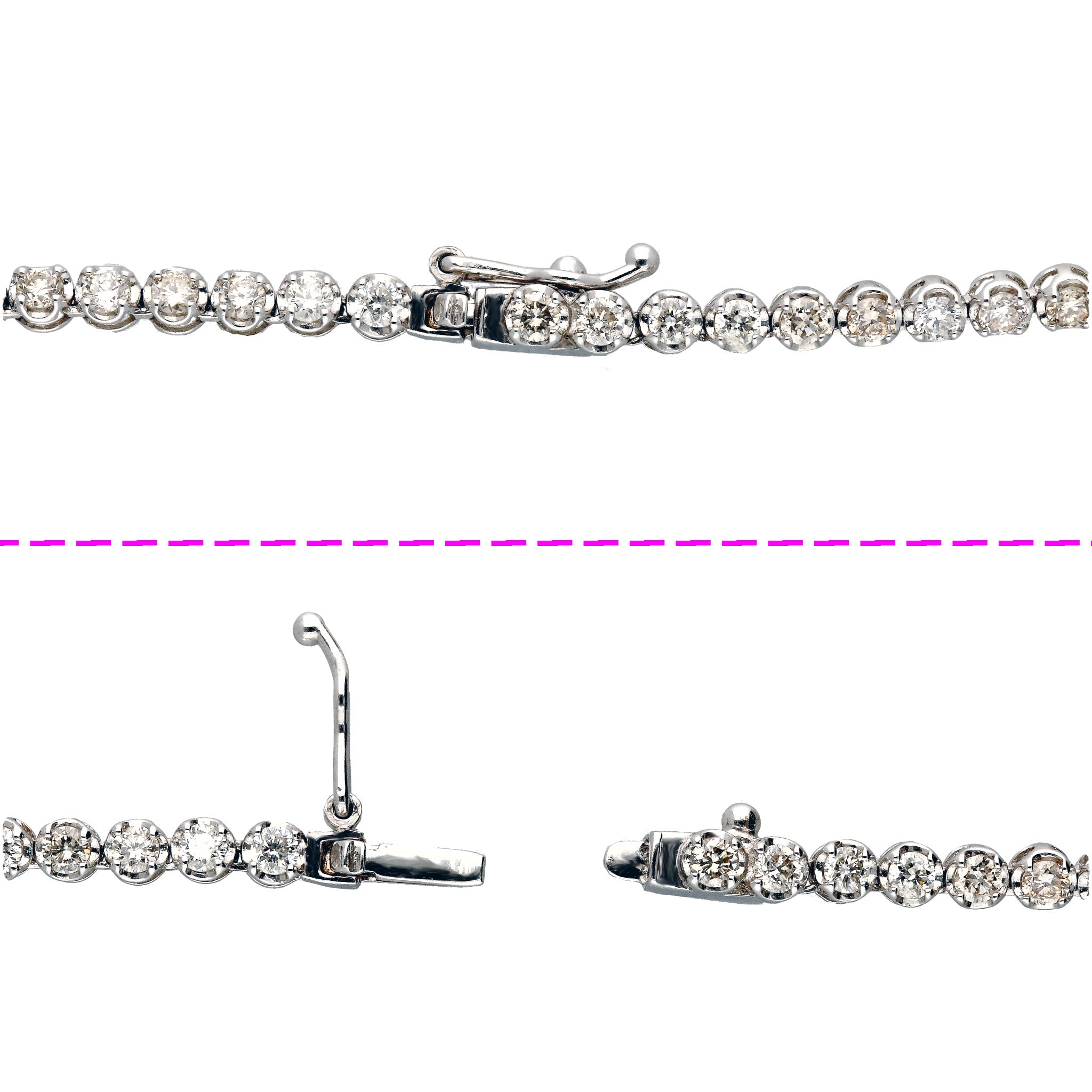 【限定1点】ダイヤモンド プラチナネックレス(計10.0カラット/テニス/鑑別書付/4月誕生石)《25C80125》