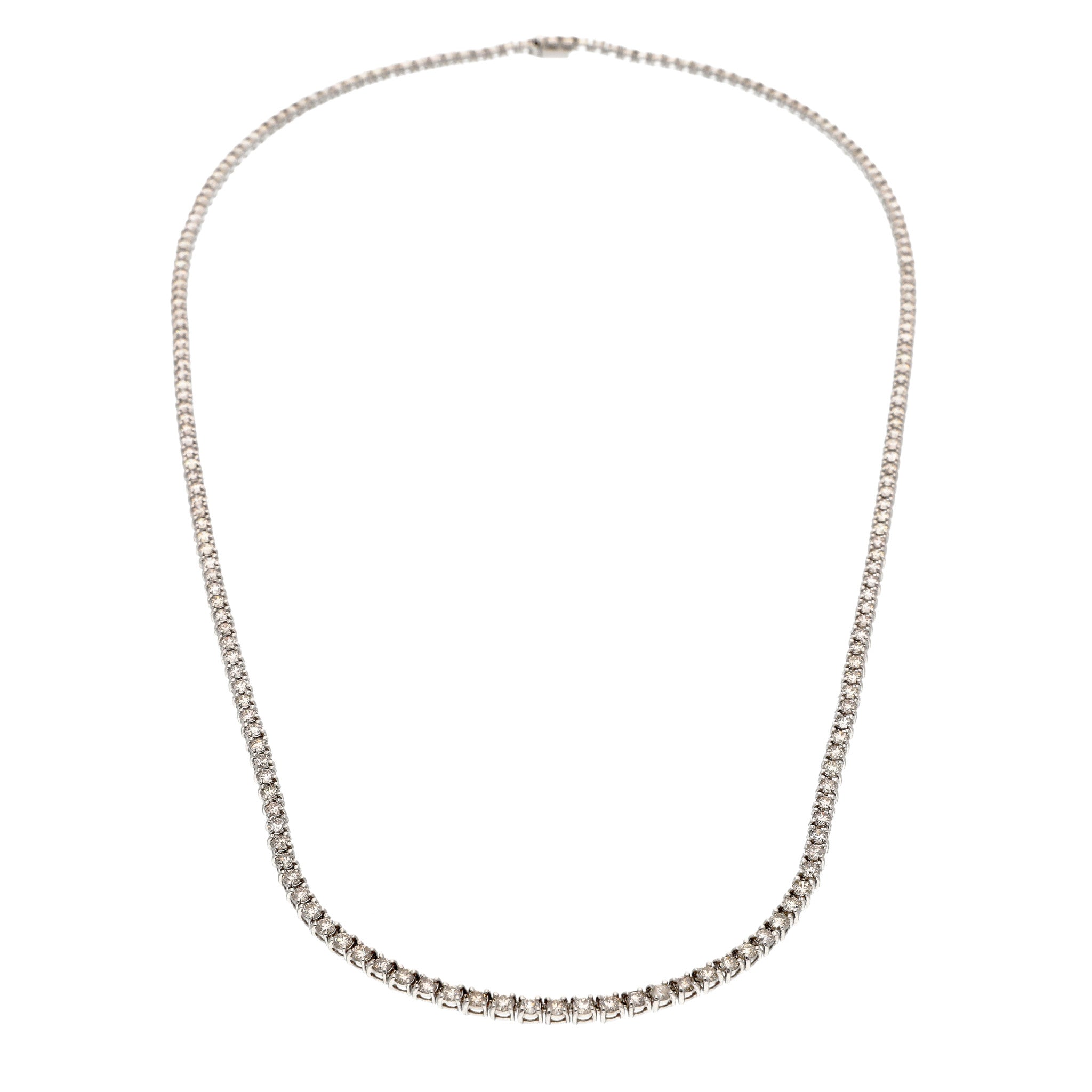 【限定1点】ダイヤモンド プラチナネックレス(計10.0カラット/テニス/鑑別書付/4月誕生石)《25C80125》