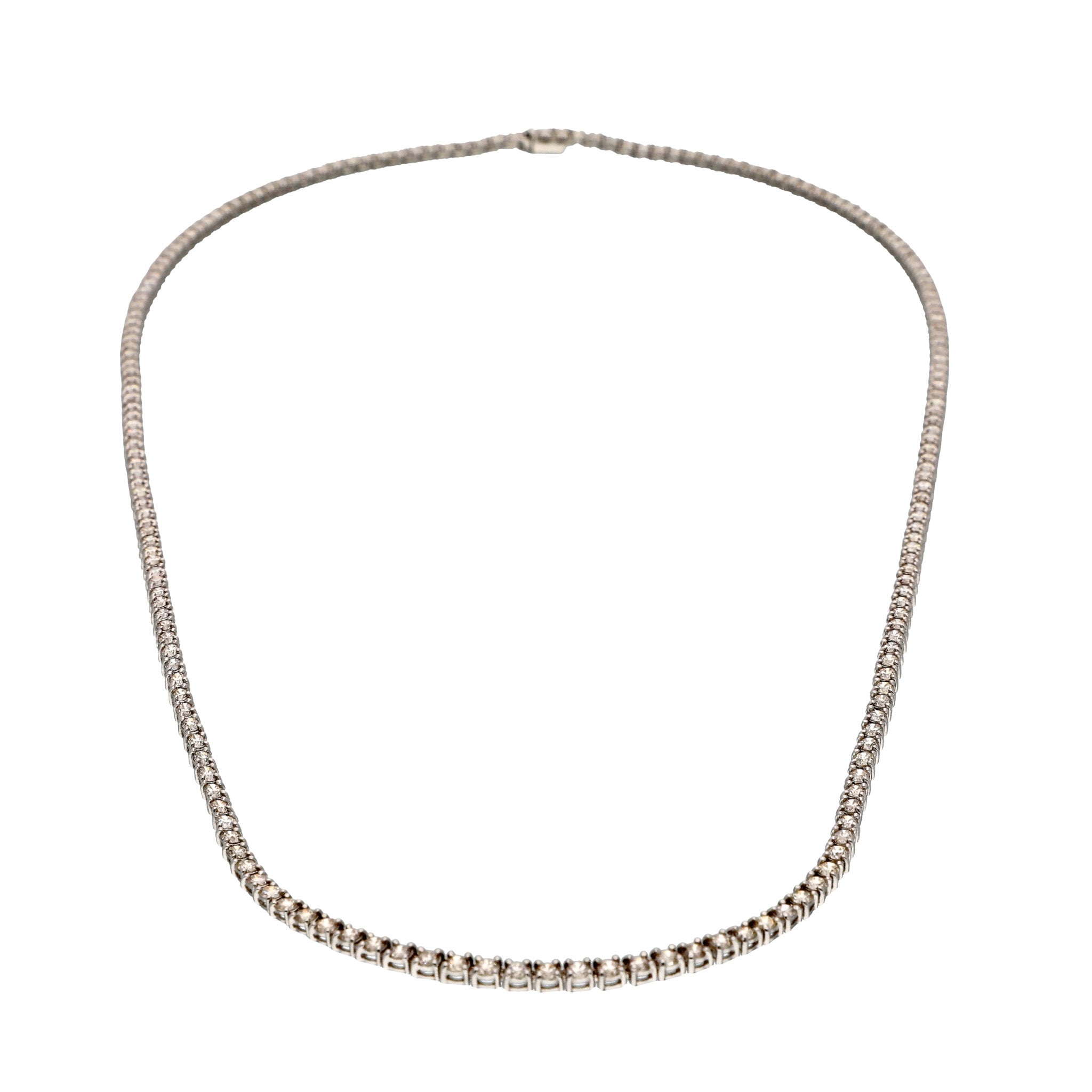 【限定1点】ダイヤモンド プラチナネックレス(計10.0カラット/テニス/鑑別書付/4月誕生石)《25C80125》