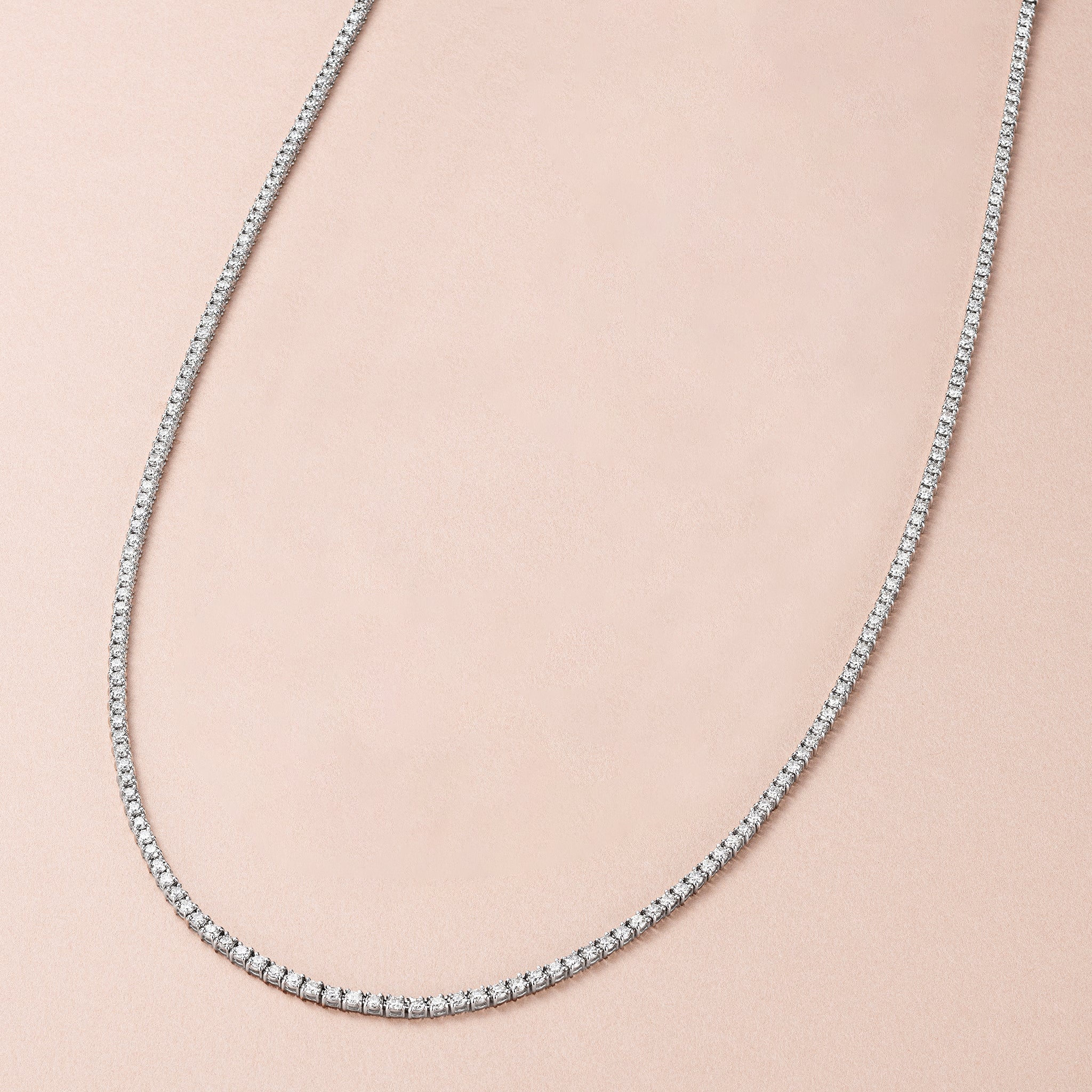 【限定1点】ダイヤモンド プラチナネックレス(計10.0カラット/テニス/鑑別書付/4月誕生石)《25C80125》