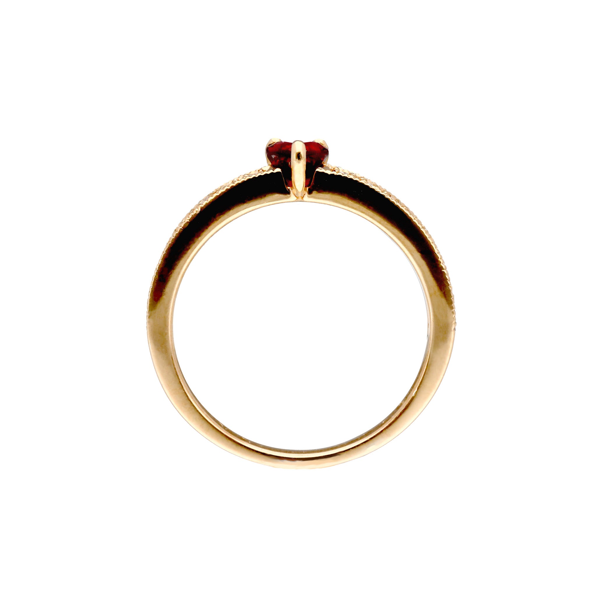 【限定1点】ルビー/ダイヤモンド K18リング(ノーヒート/非加熱/ピジョンブラッド/7月誕生石/鑑別書付)《25C80130》