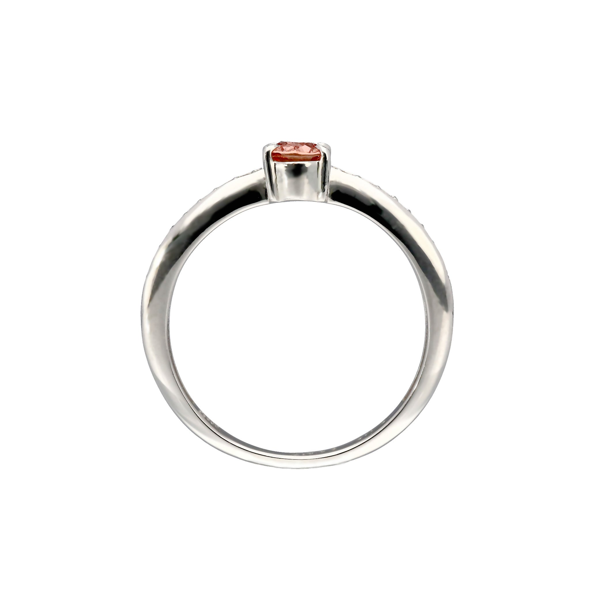 【限定1点】パパラチアサファイア/ダイヤモンド プラチナリング(9月誕生石/鑑別書付)《25C80132》