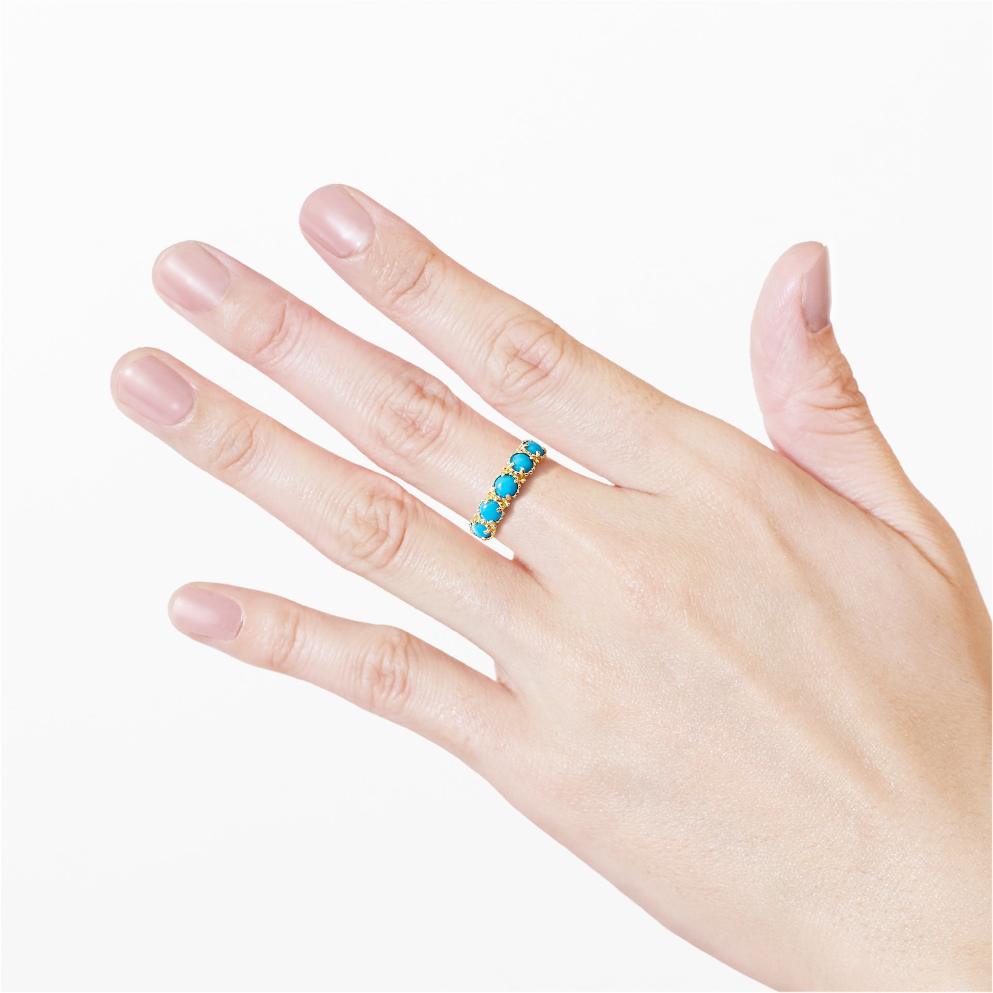 トルコ石/ターコイズ K18リング(12月誕生石)《25H00205》