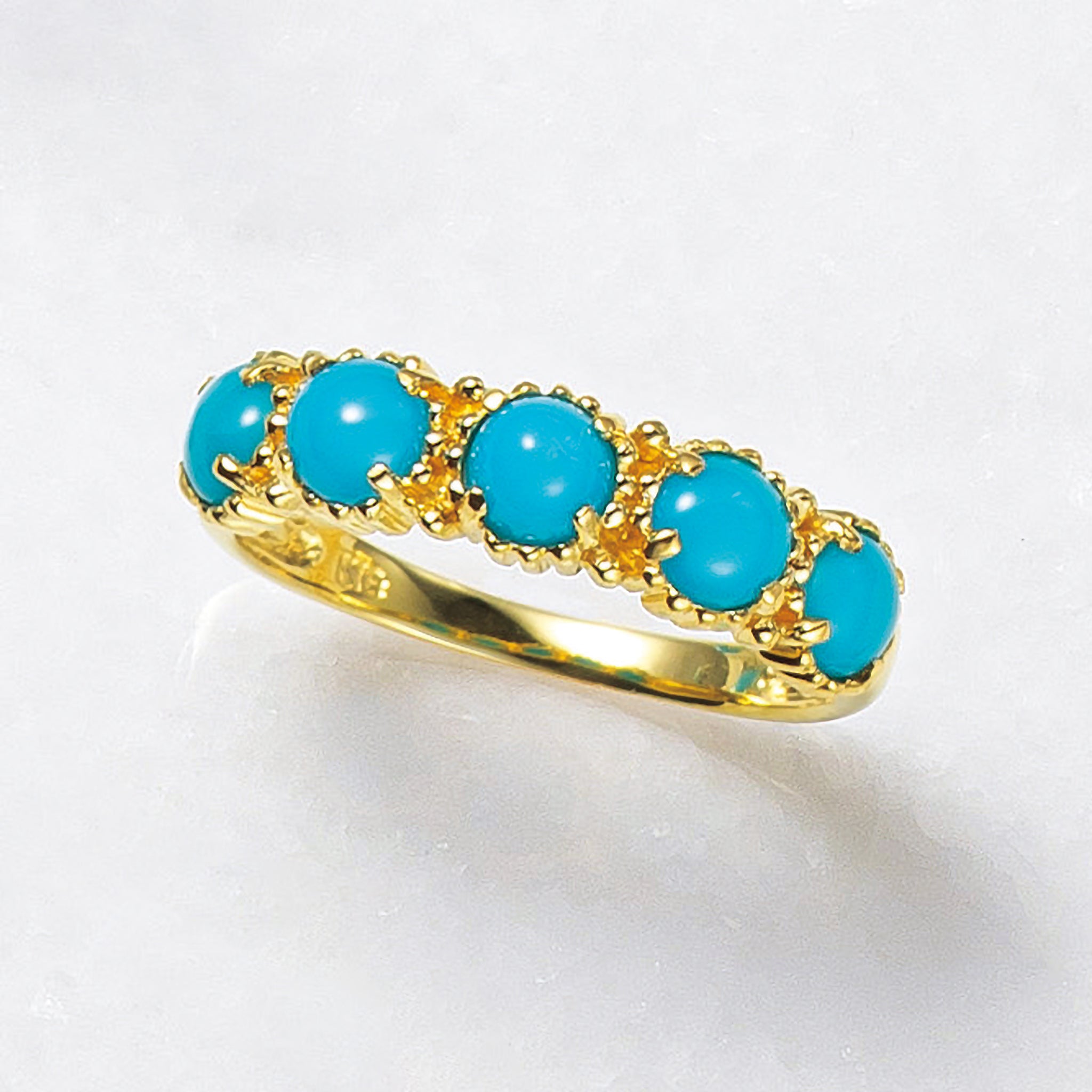 トルコ石/ターコイズ K18リング(12月誕生石)《25H00205》