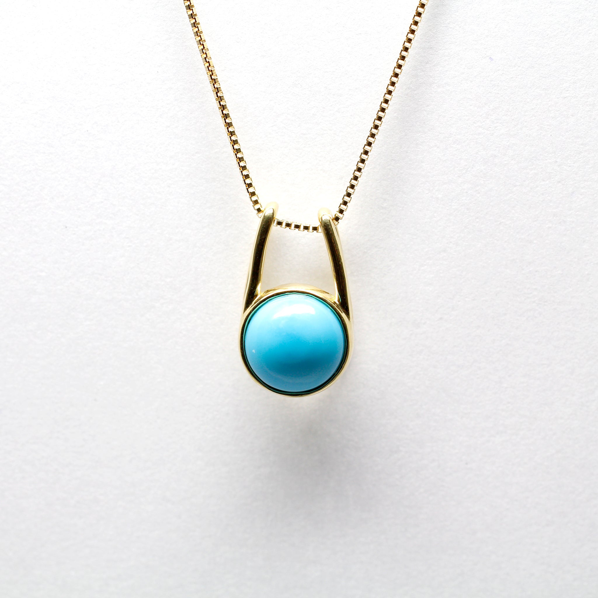 トルコ石/ターコイズ K18ネックレス(12月誕生石)《25H00208》