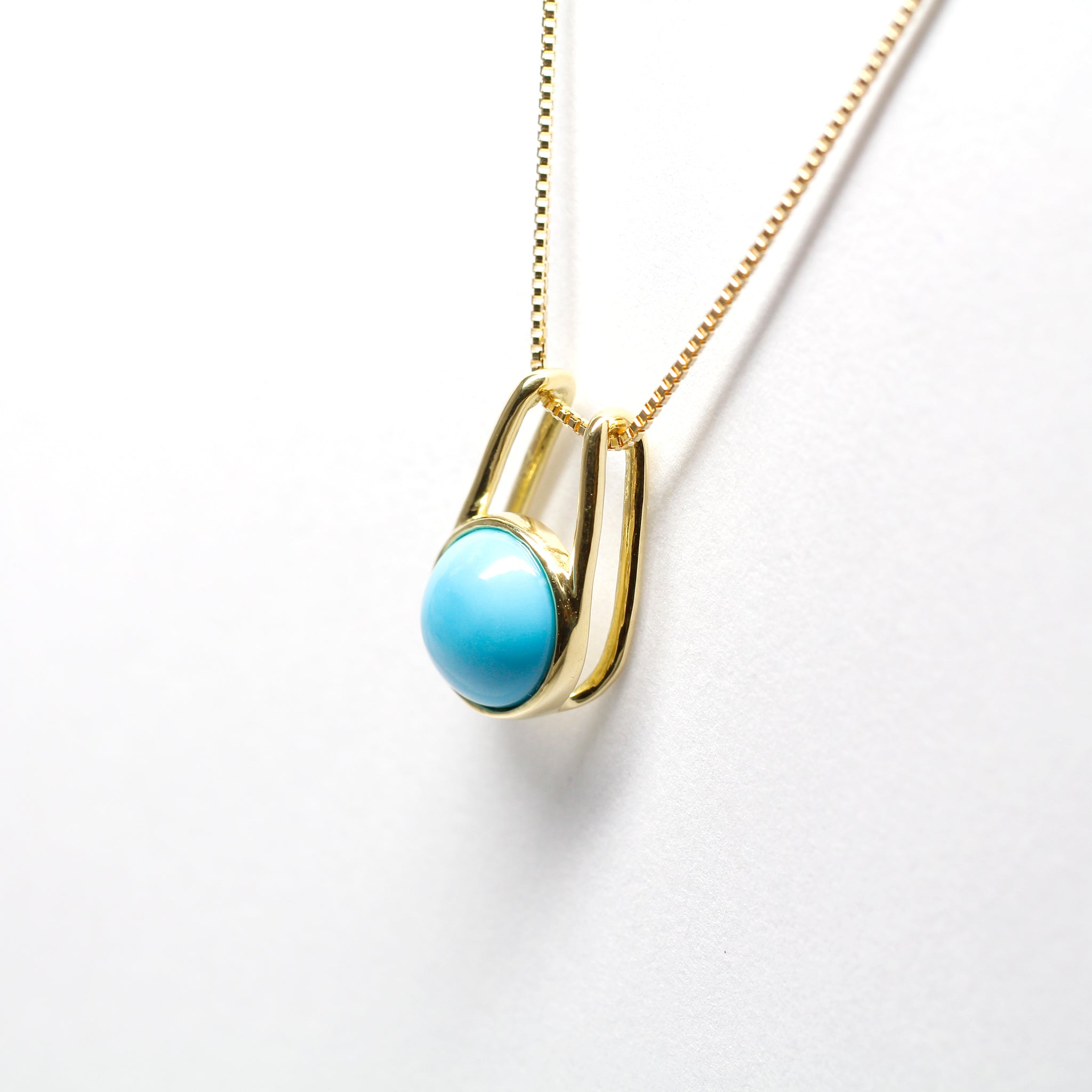 トルコ石/ターコイズ K18ネックレス(12月誕生石)《25H00208》