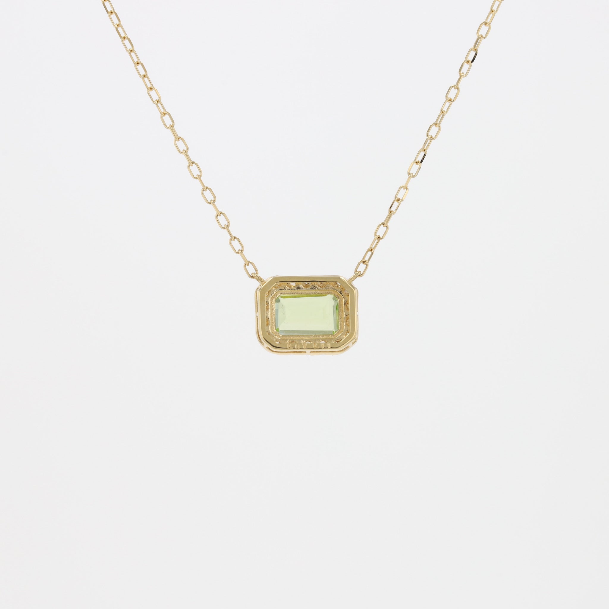 ペリドット/ダイヤモンド K18ネックレス(8月誕生石)《25H00302》