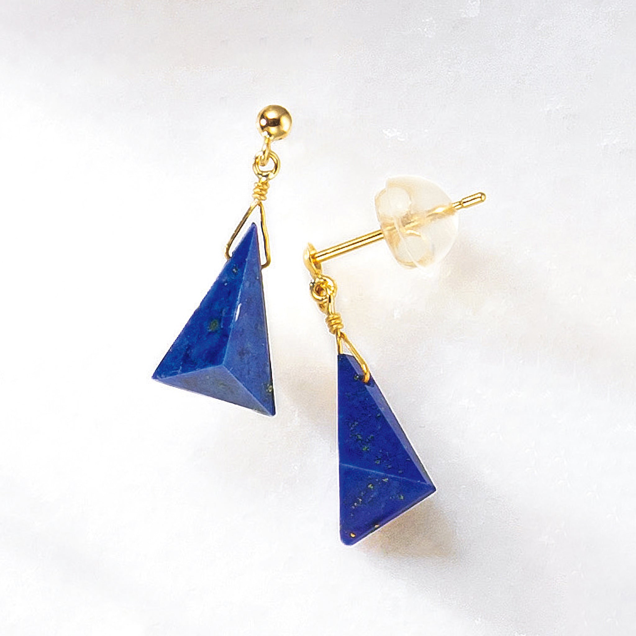 【限定10点】ラピスラズリ K18ピアス(12月誕生石)《25H00306》