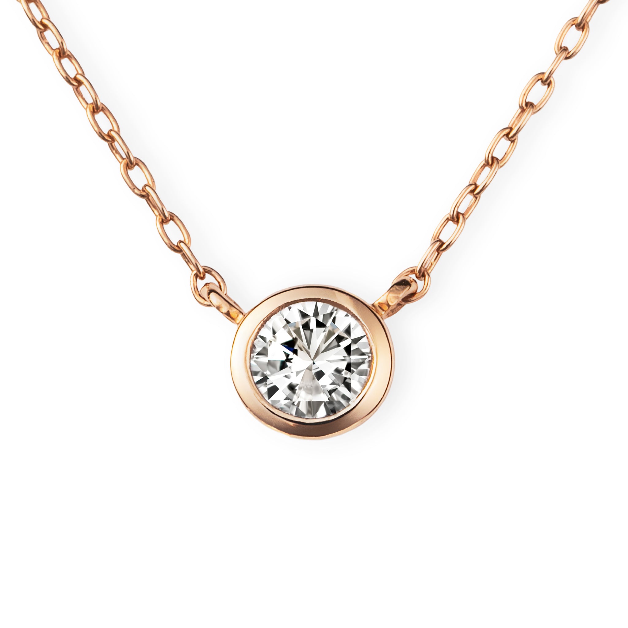 【限定6点】ダイヤモンド K18ネックレス(0.1カラット/Dカラー/SIクラス/EX/H&C/フクリン/4月誕生石/グレーディングレポート付)《25H00404》