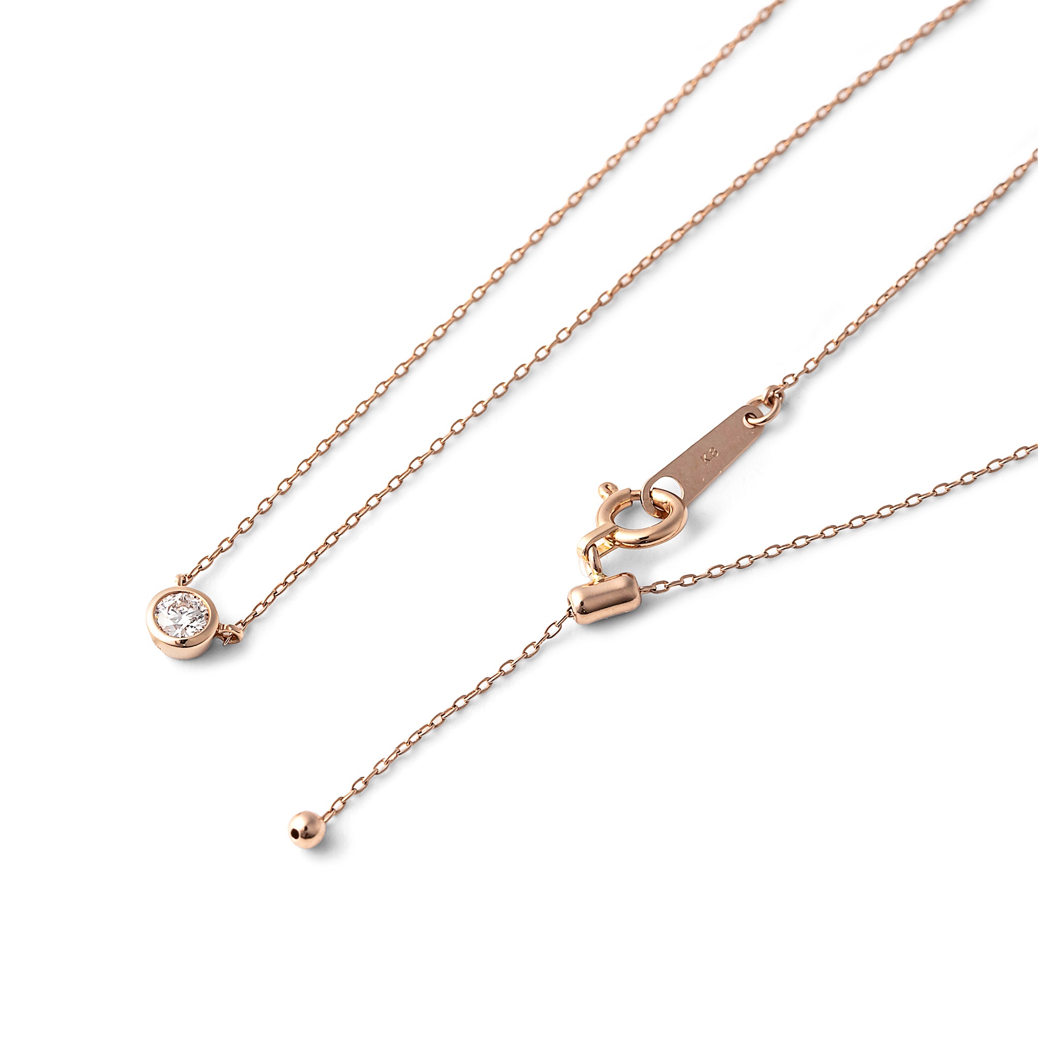 【限定6点】ダイヤモンド K18ネックレス(0.1カラット/Dカラー/SIクラス/EX/H&C/フクリン/4月誕生石/グレーディングレポート付)《25H00404》