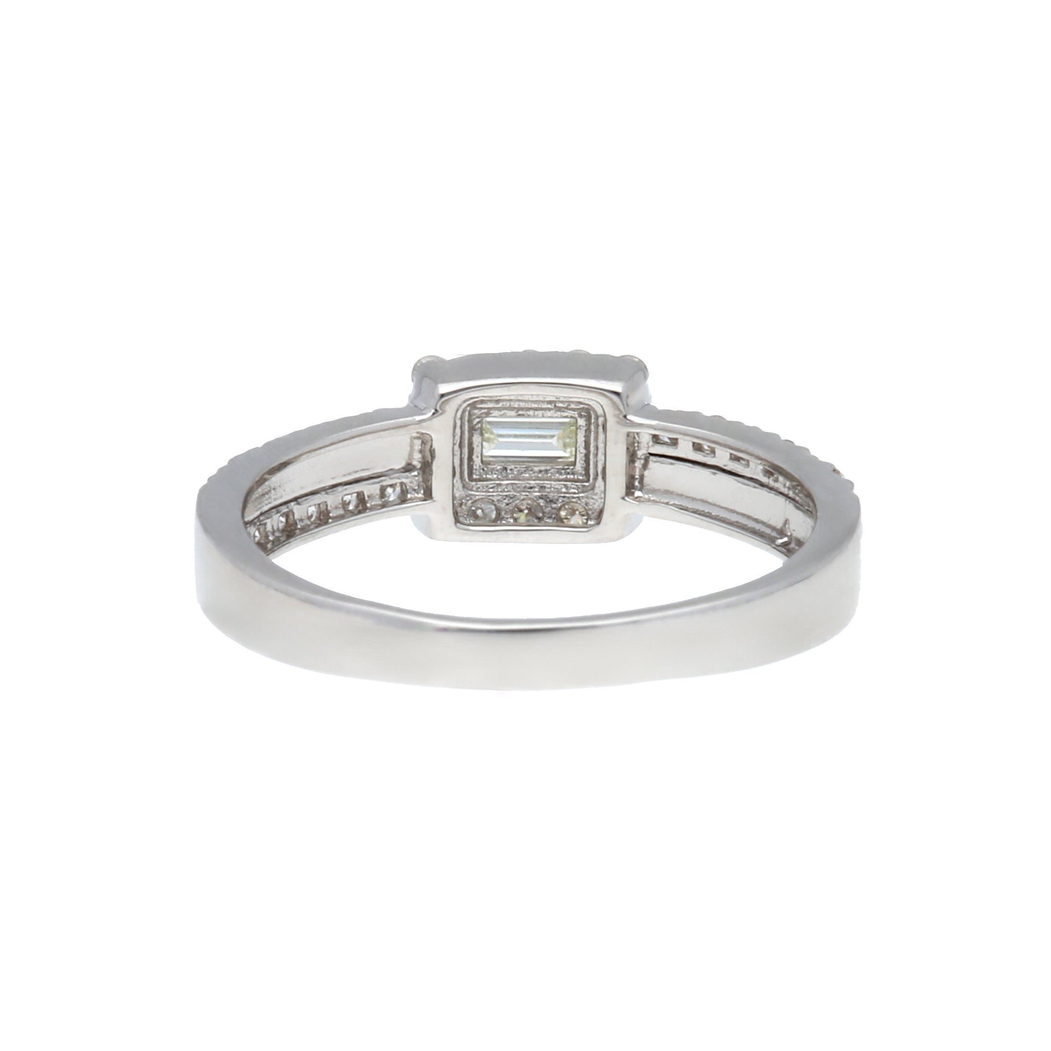 ダイヤモンド プラチナリング(バゲットカット/4月誕生石)《25H00406》