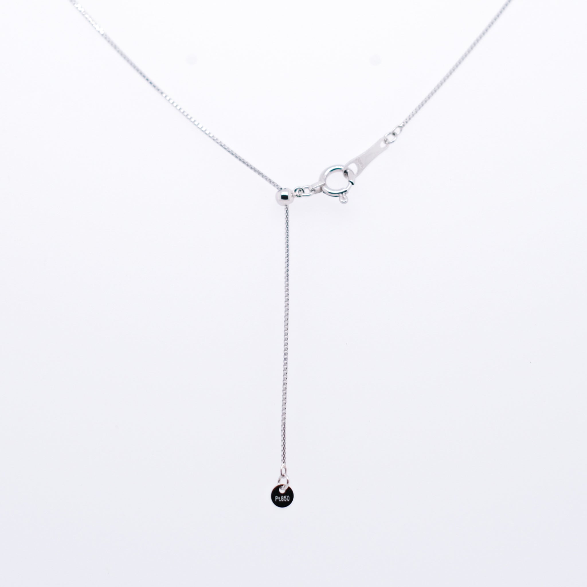 ダイヤモンド プラチナネックレス(バゲットカット/4月誕生石)《25H00408》