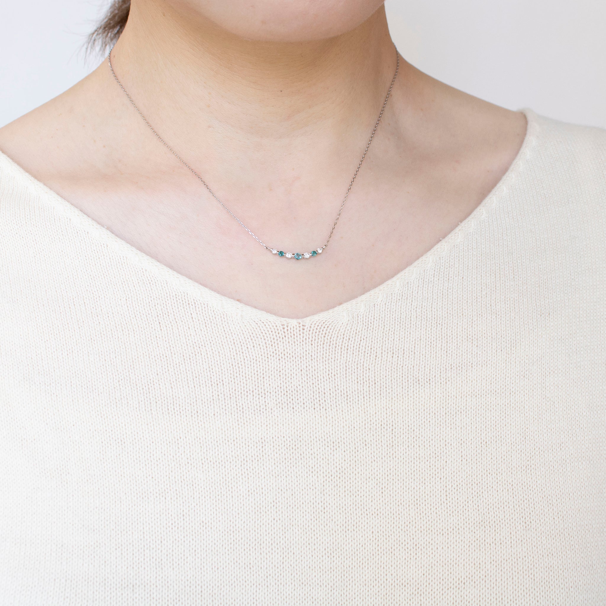 グランディディエライト/ダイヤモンド プラチナネックレス《25H00506》