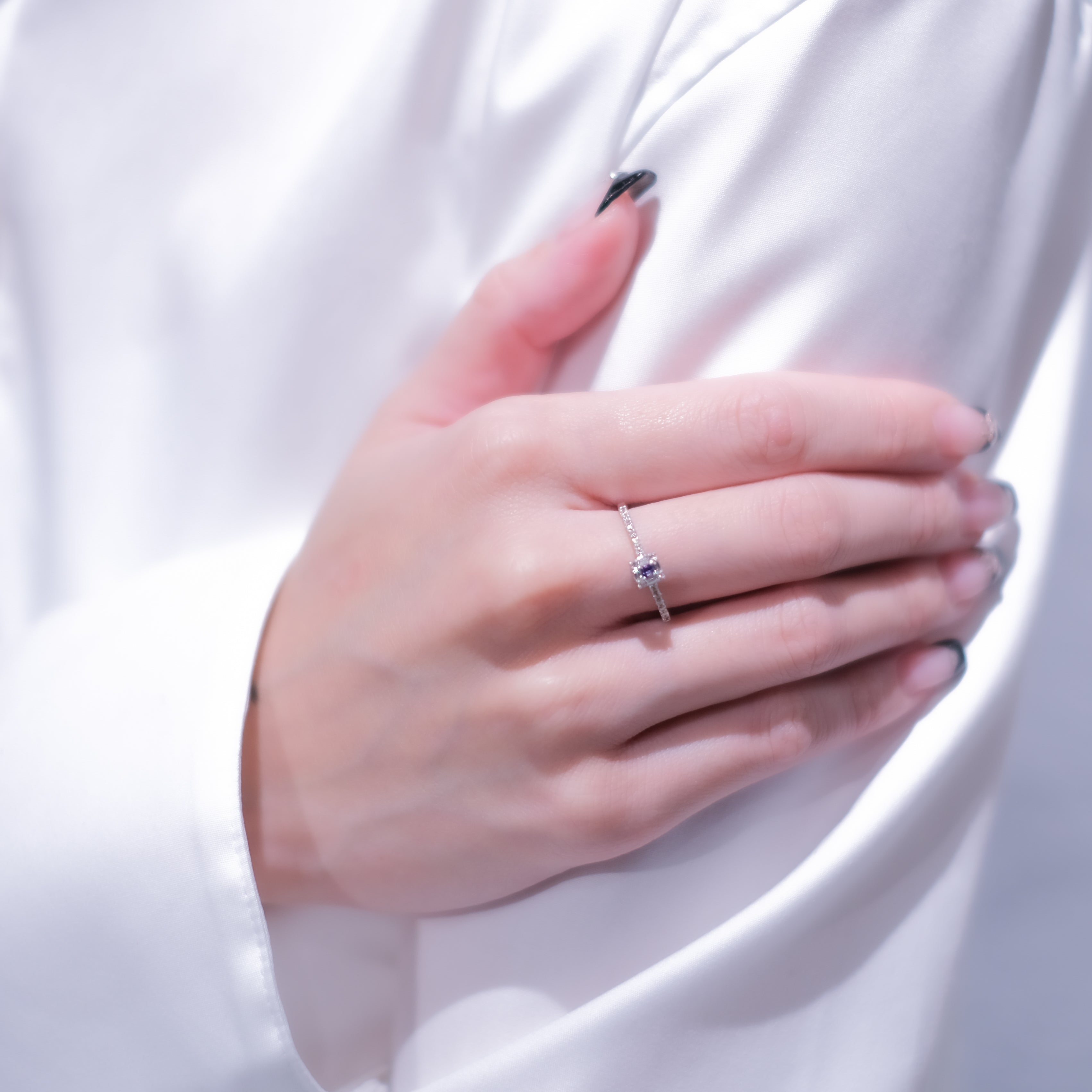 【限定5点】アレキサンドライト/ダイヤモンド プラチナリング(6月誕生石)《25H00508》