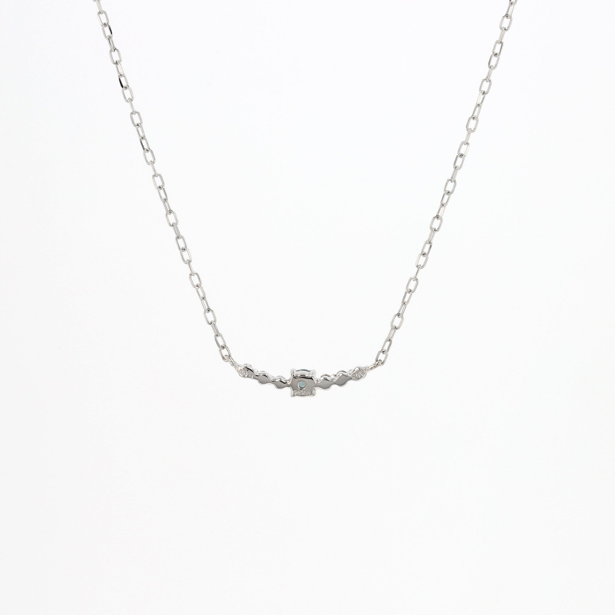 アレキサンドライト/ダイヤモンド プラチナネックレス(6月誕生石)《25H00509》