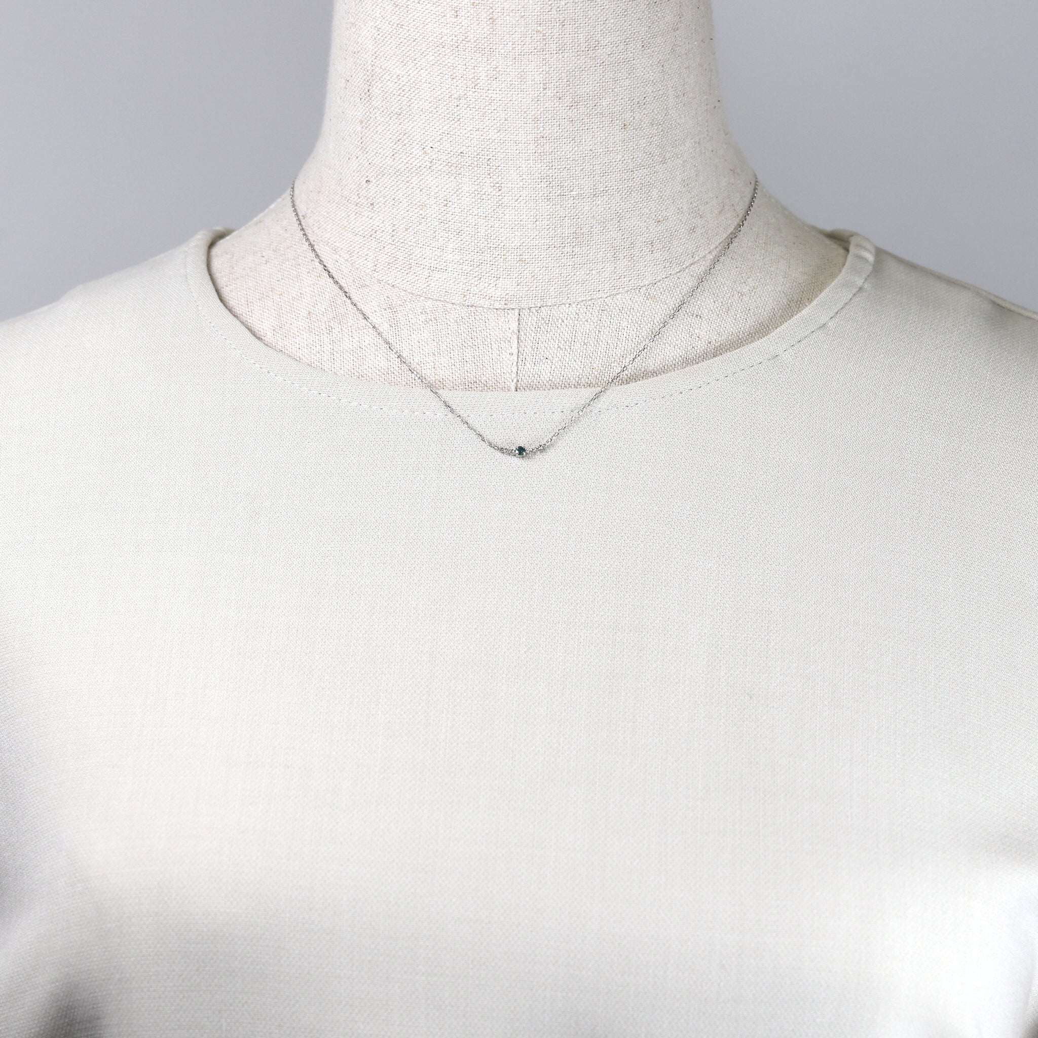 アレキサンドライト/ダイヤモンド プラチナネックレス(6月誕生石)《25H00509》