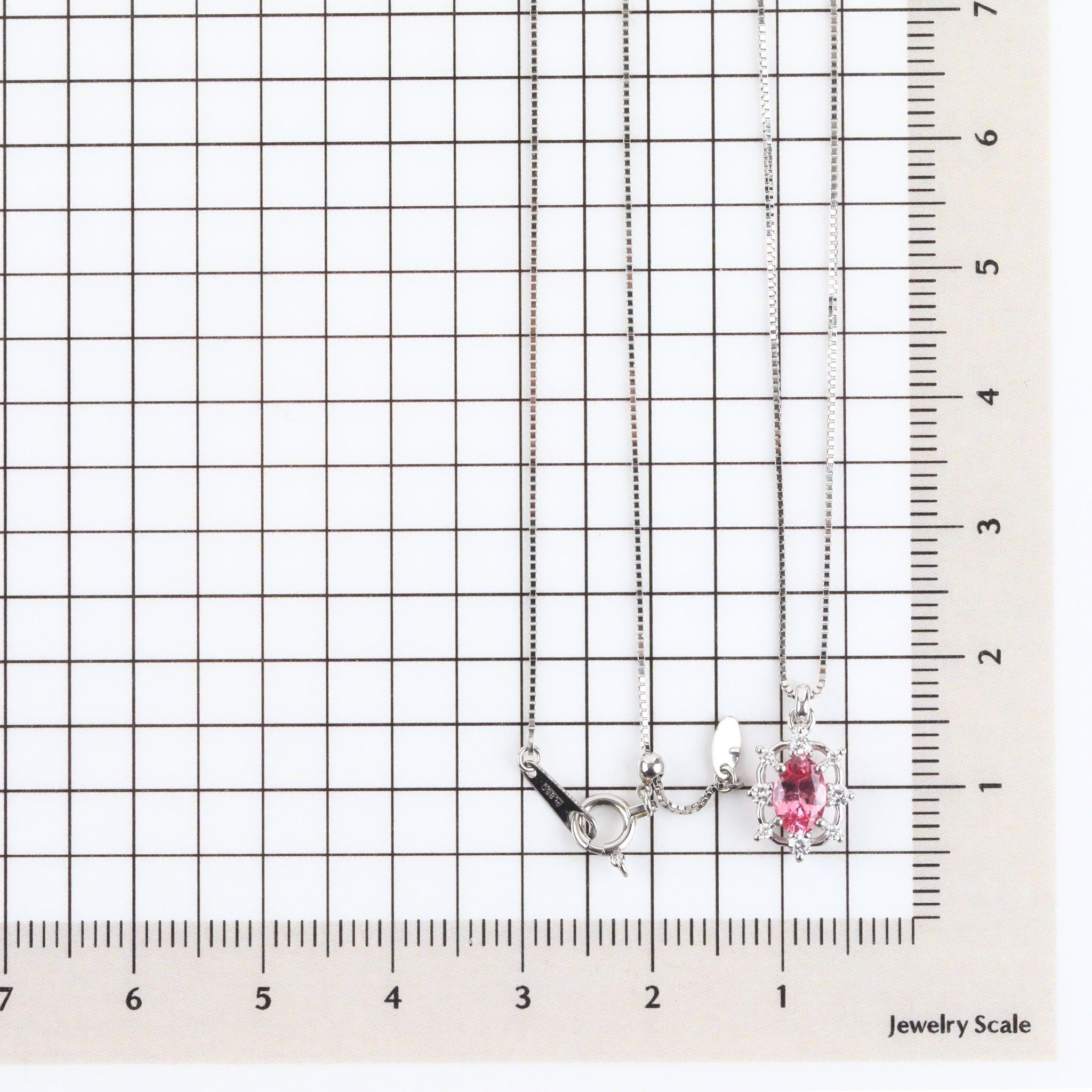 ピンクスピネル/ダイヤモンド プラチナネックレス(8月誕生石/鑑別書付)《25H00604》