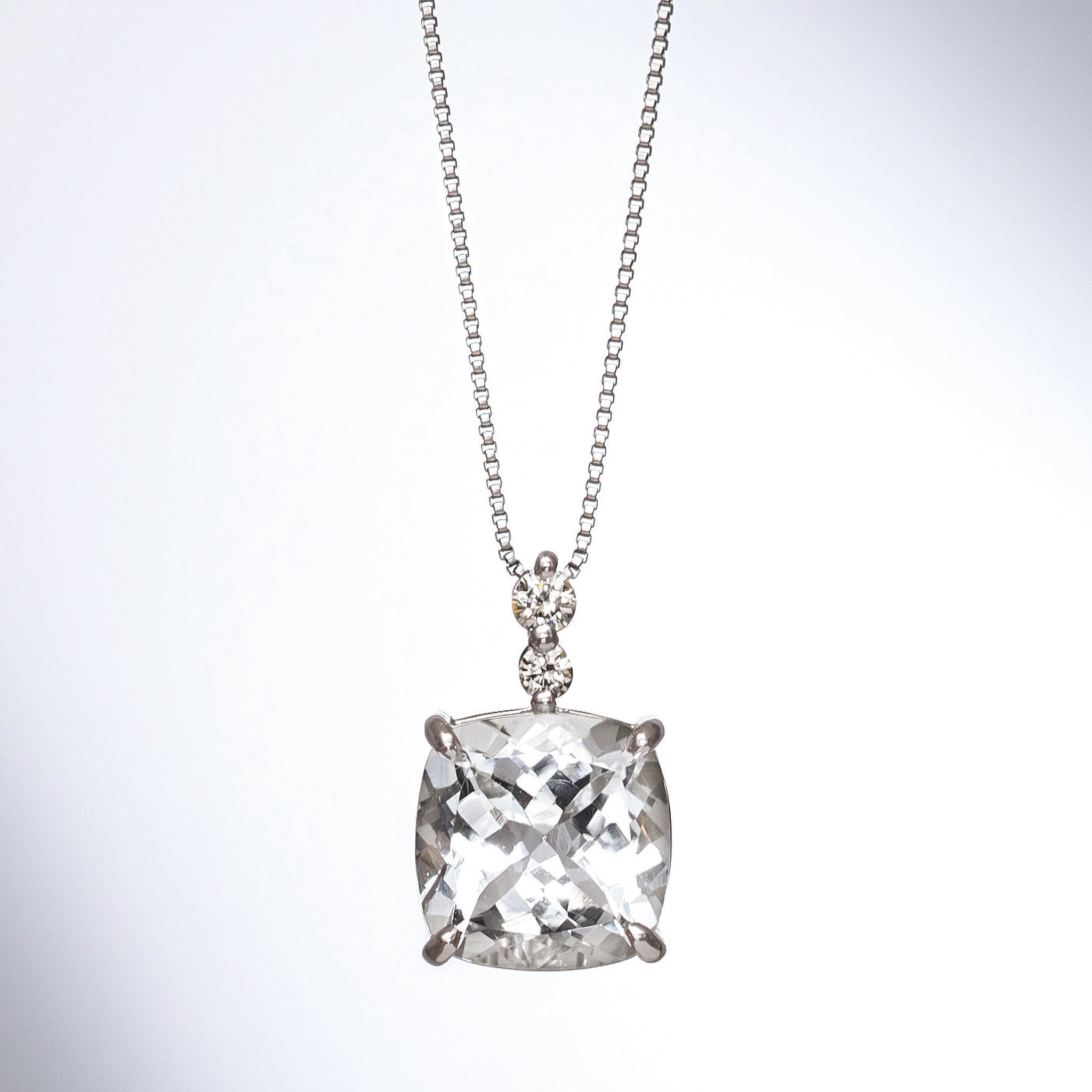 ゴッシェナイト/ダイヤモンド プラチナネックレス(2.5カラット/鑑別書付)《25H00709》