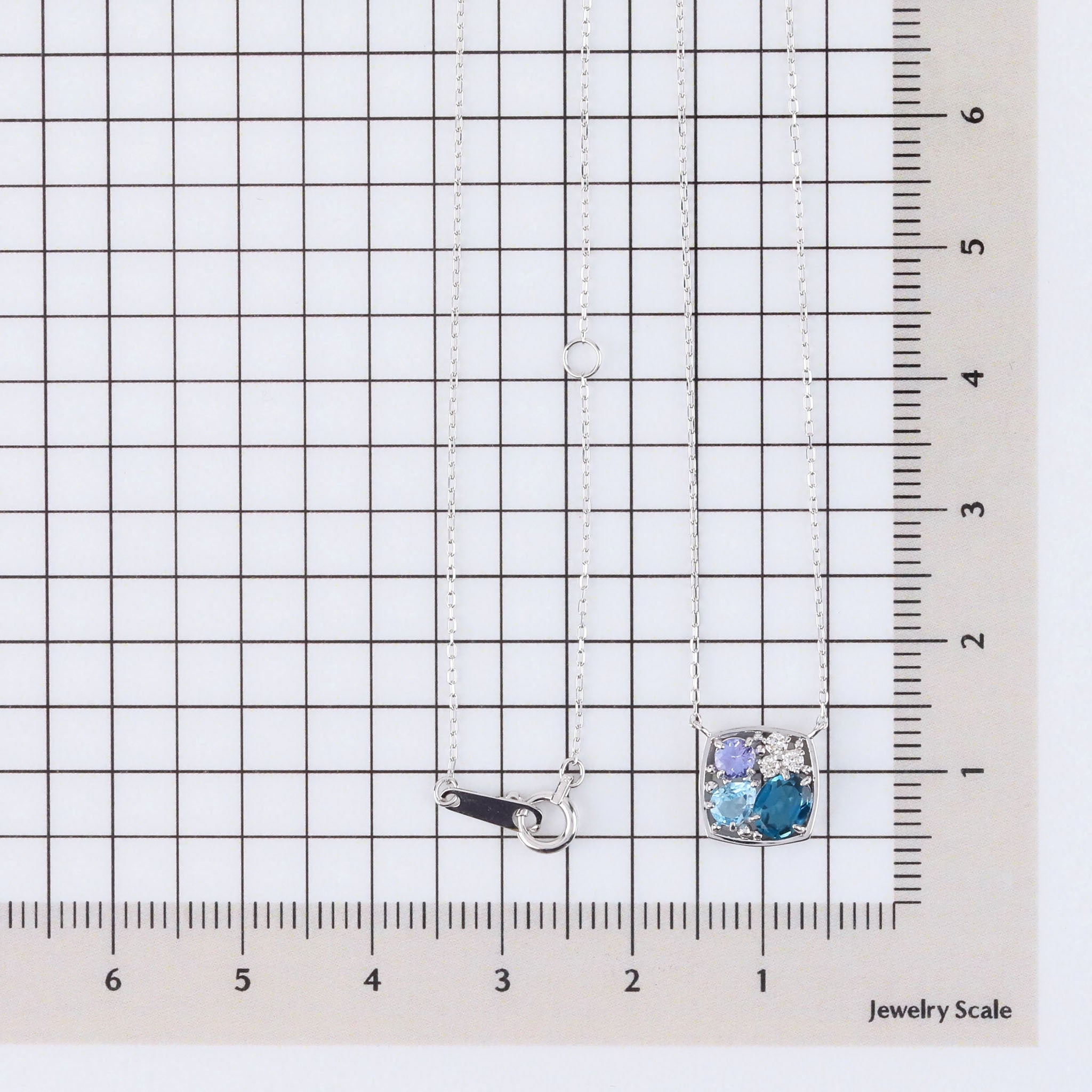 ブルートパーズ/タンザナイト K18ネックレス《25H00806》