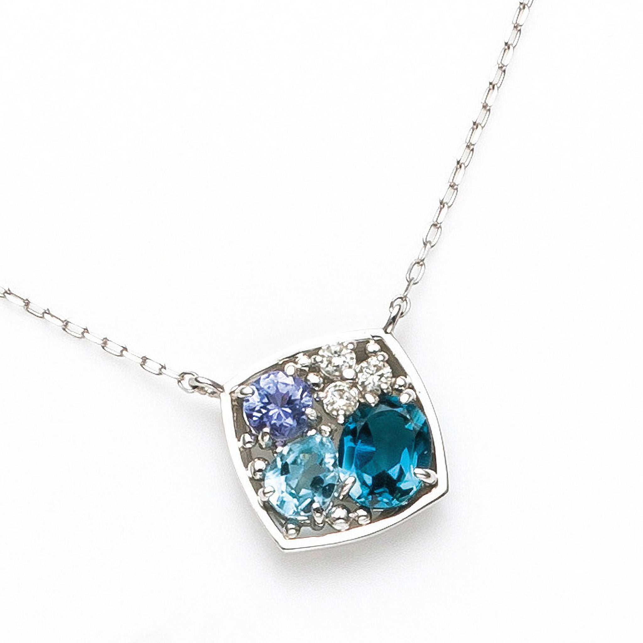 ブルートパーズ/タンザナイト K18ネックレス《25H00806》