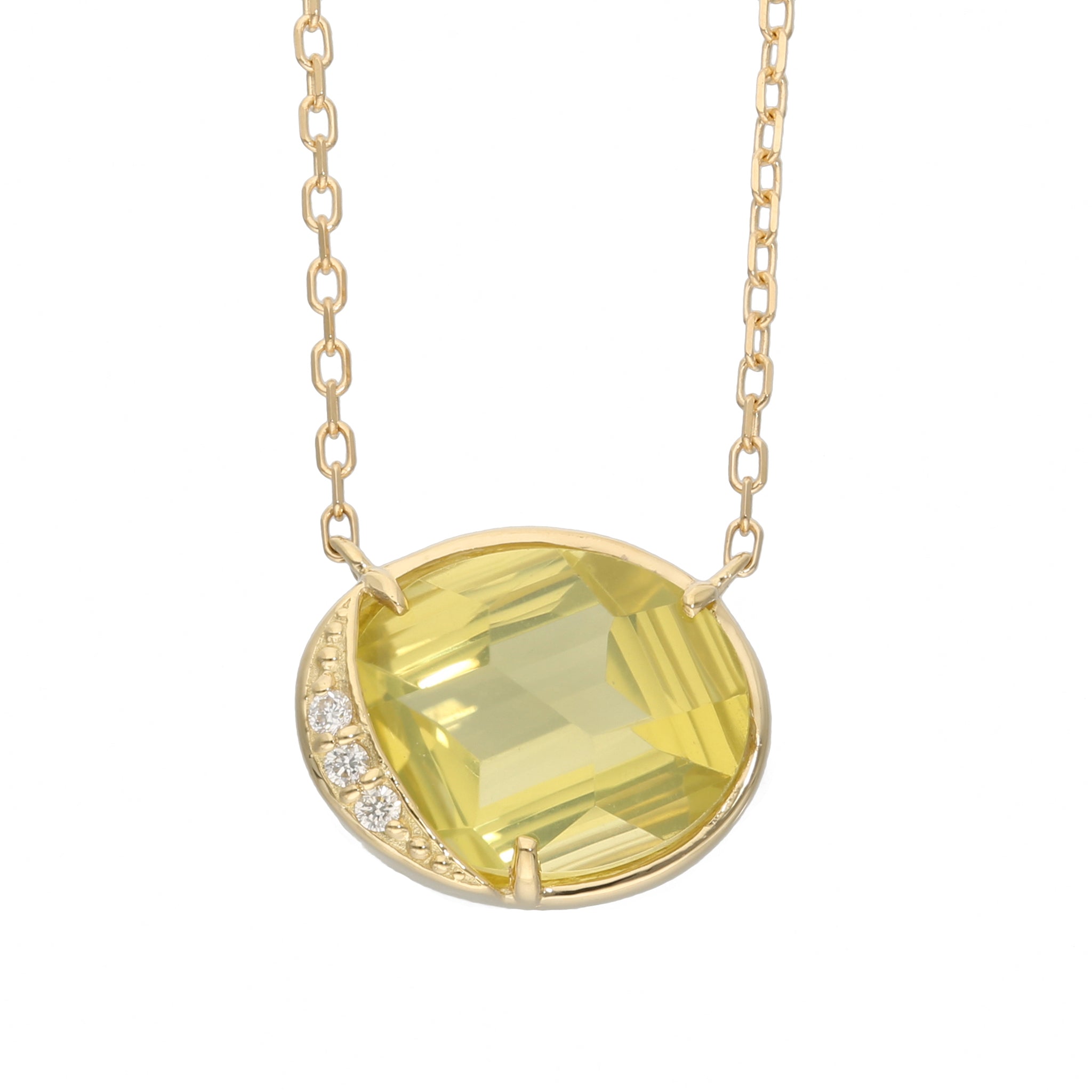 クォーツ/ダイヤモンド K18ネックレス(1.5カラット)《25H00902》