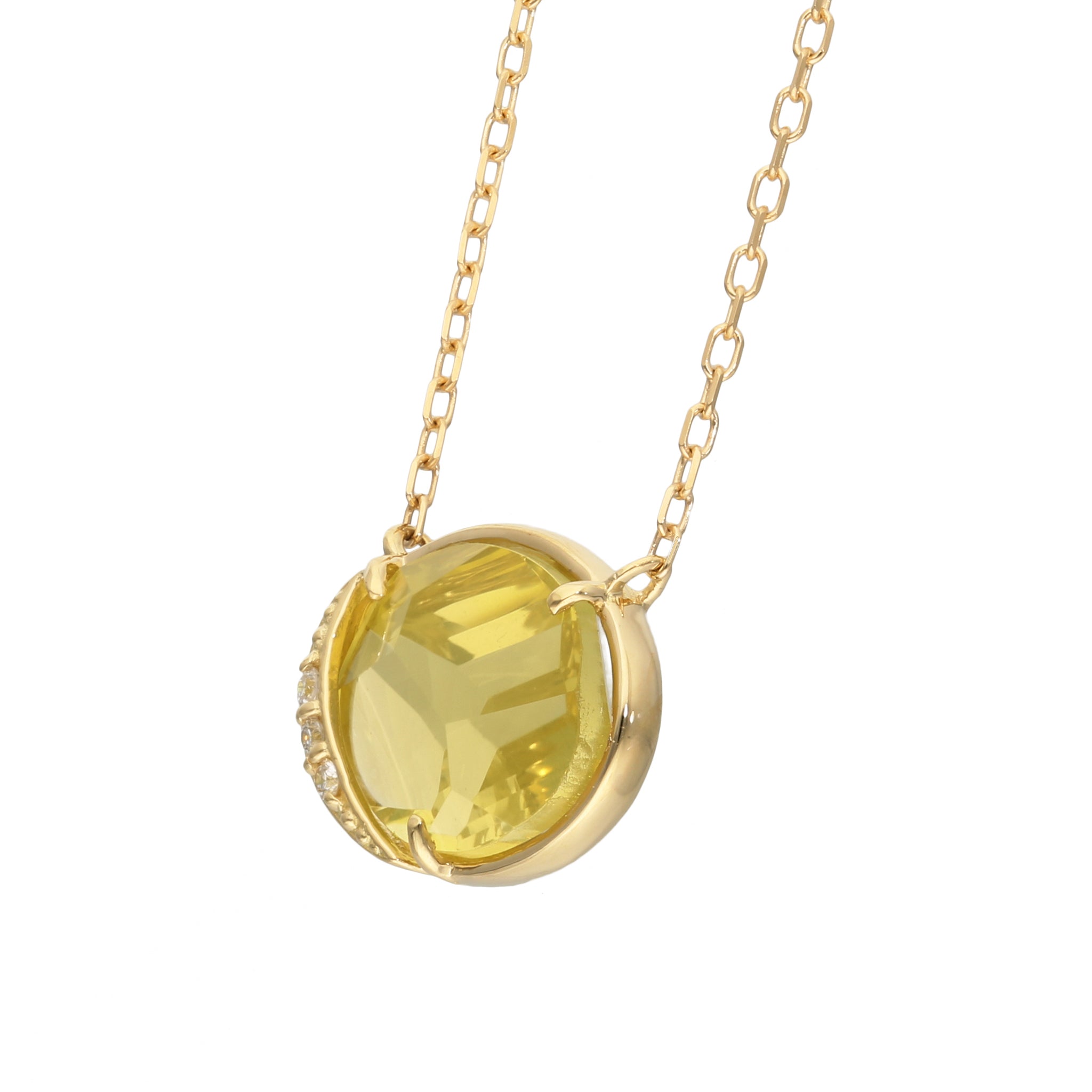 クォーツ/ダイヤモンド K18ネックレス(1.5カラット)《25H00902》