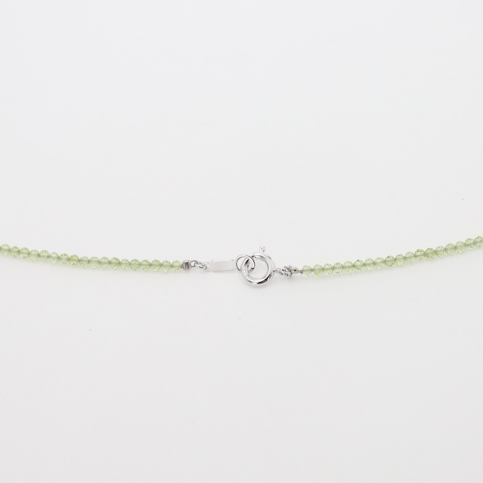 ロッククリスタル/ペリドット シルバーネックレス(ロング/70cm)《25H00909》