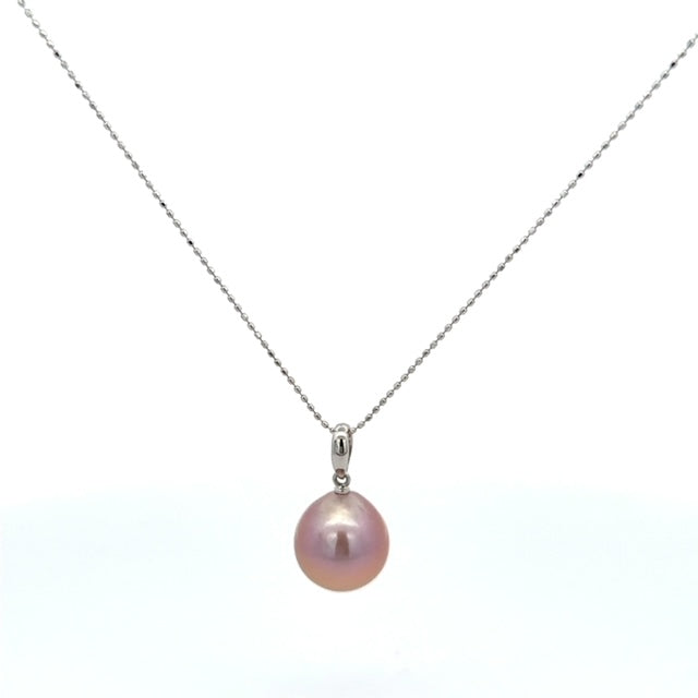 パール K18ネックレス(淡水真珠/11mm/パープル系/6月誕生石)《25H01103》