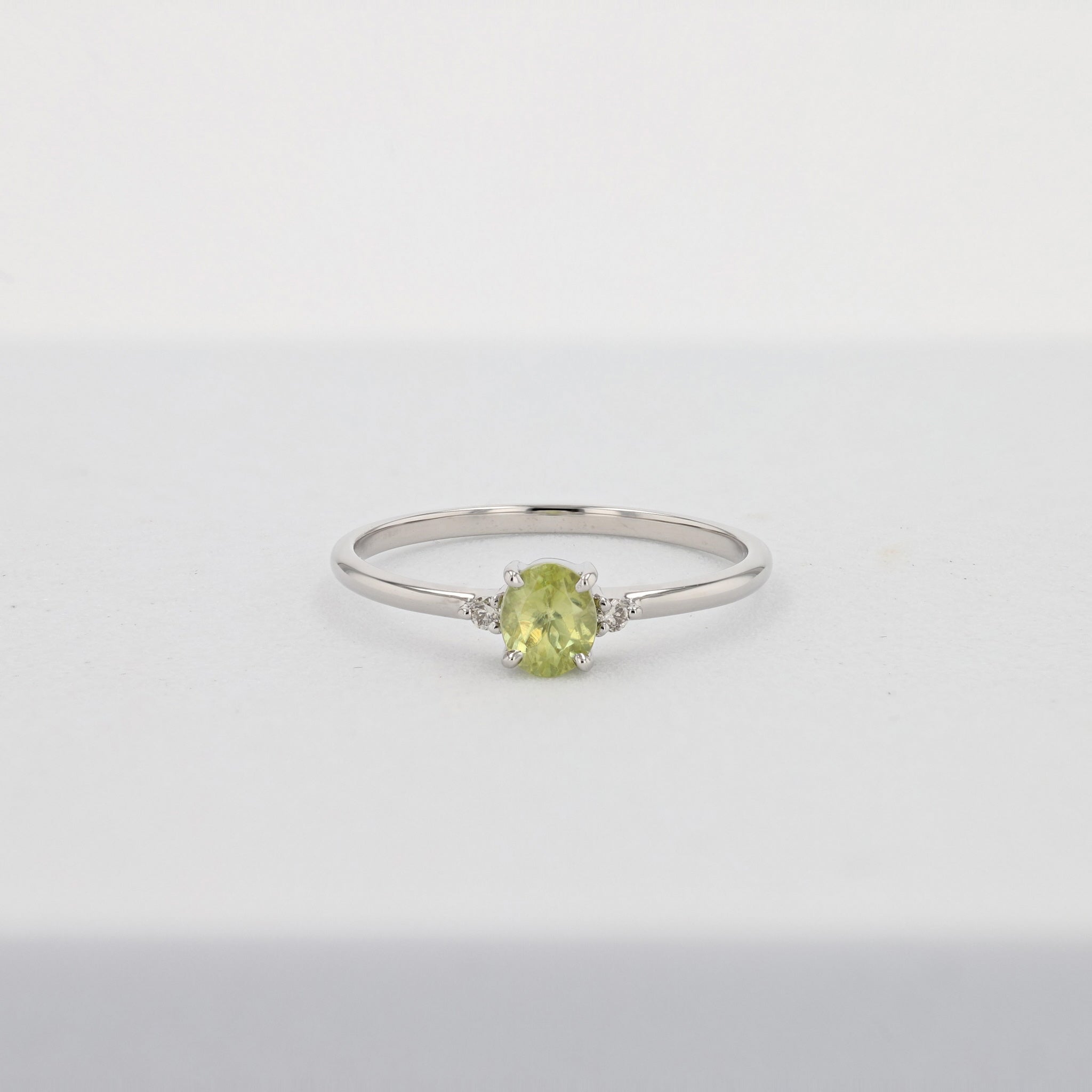 スフェーン/ダイヤモンド プラチナリング(7月誕生石)《25H01205》