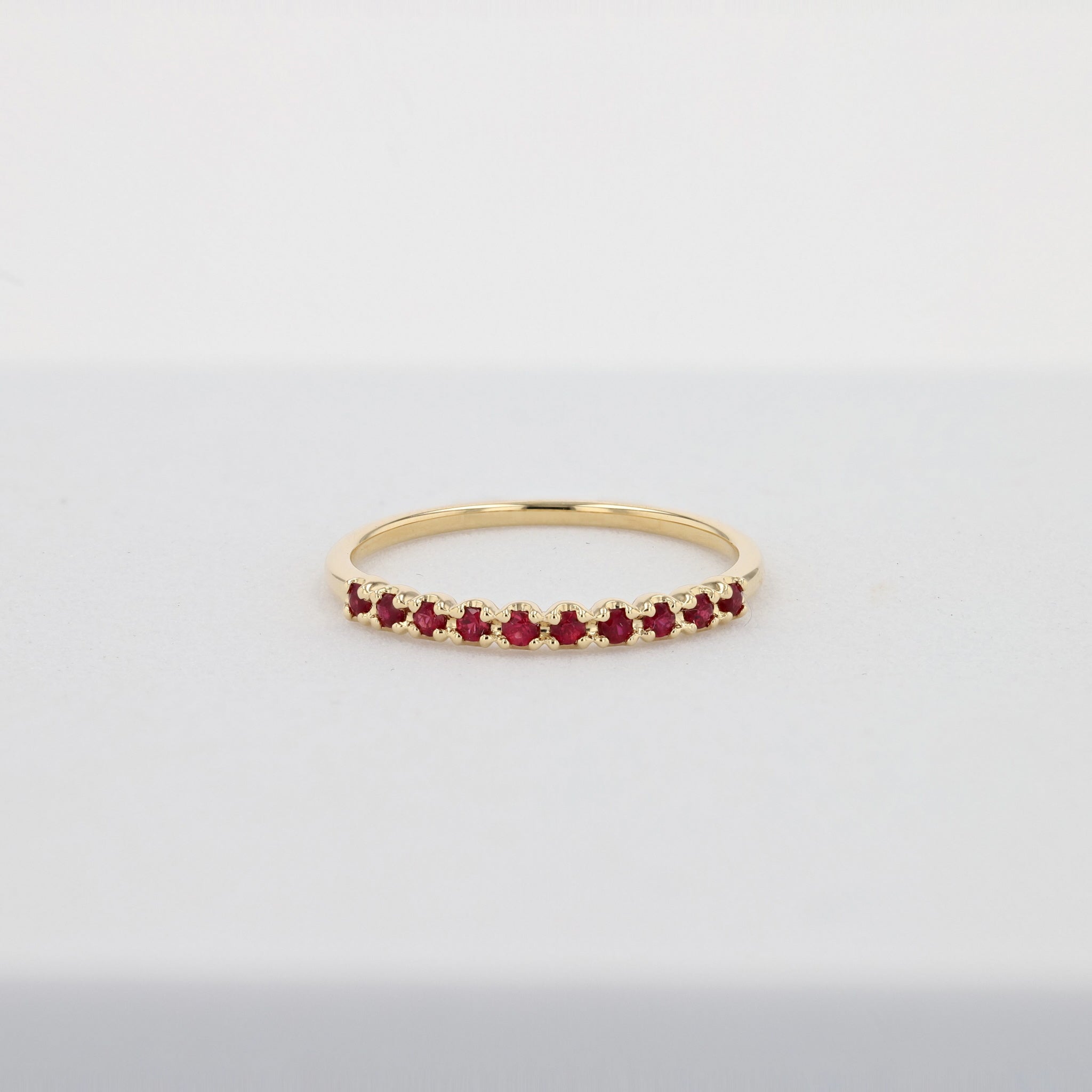 ルビー K18リング(ハーフエタニティ/7月誕生石)《25H01211》